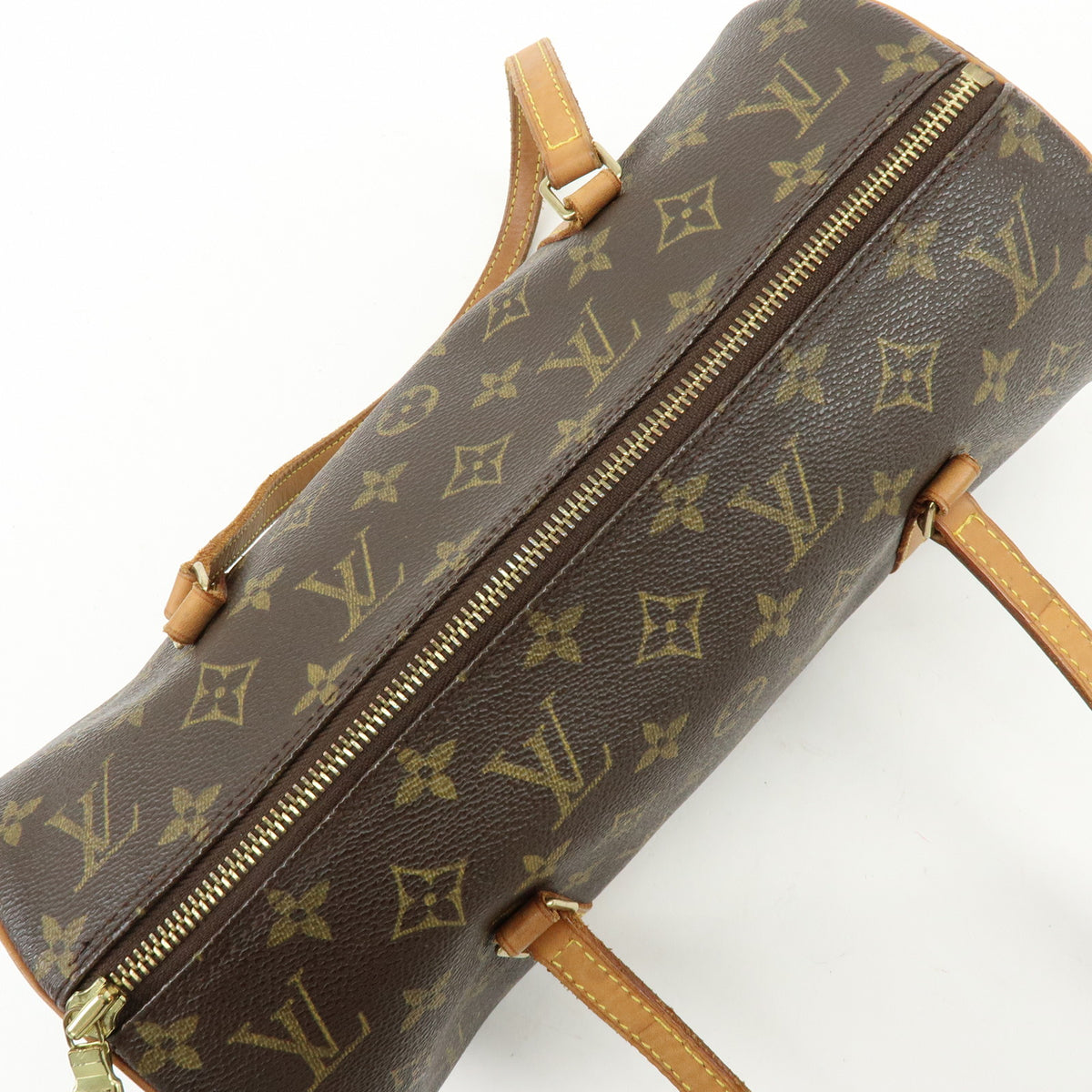 Louis Vuitton Monogram Papillon 30 Hand Bag Brown M51385
