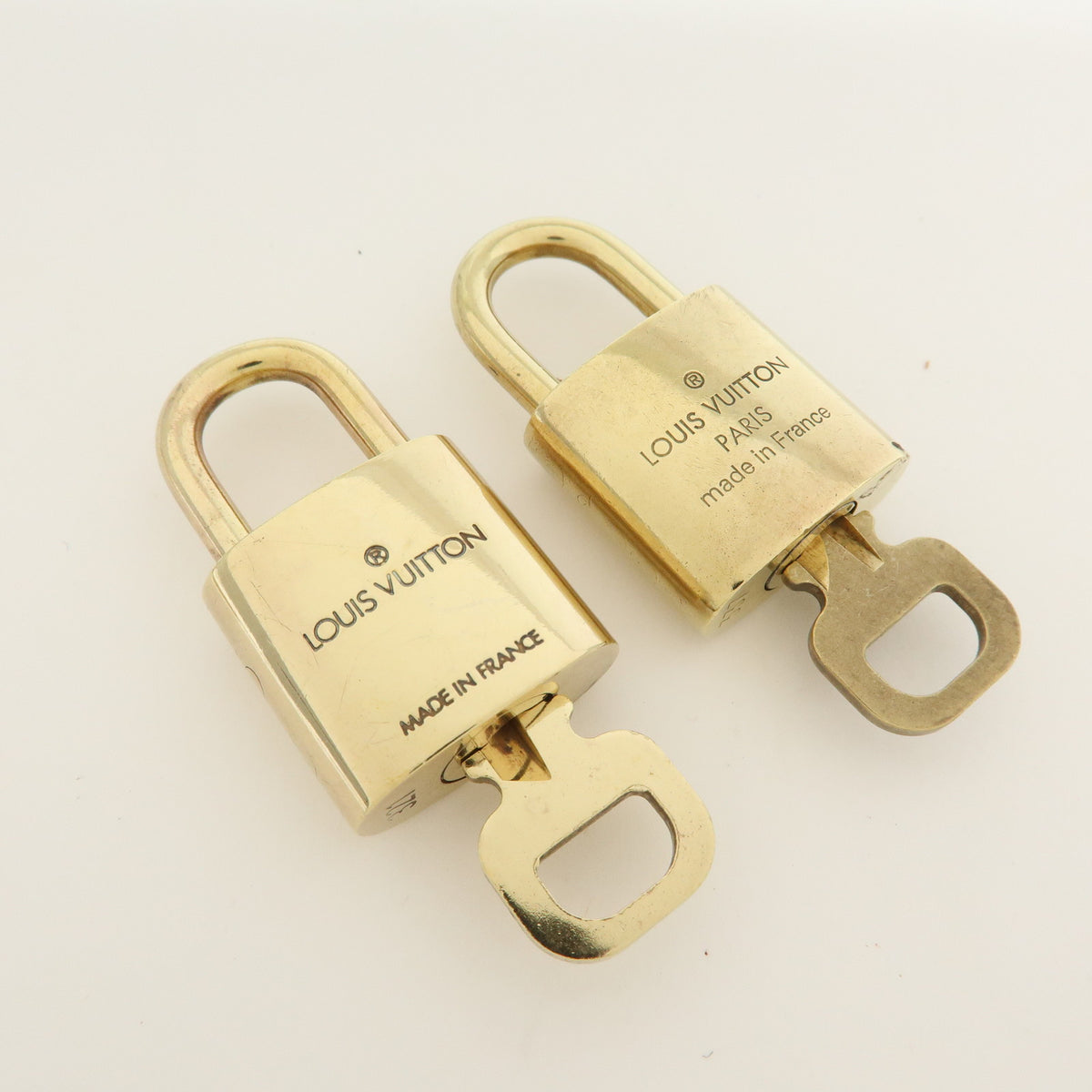 Louis Vuitton Lot of 10 Lock & Key Cadena Key Lock Gold