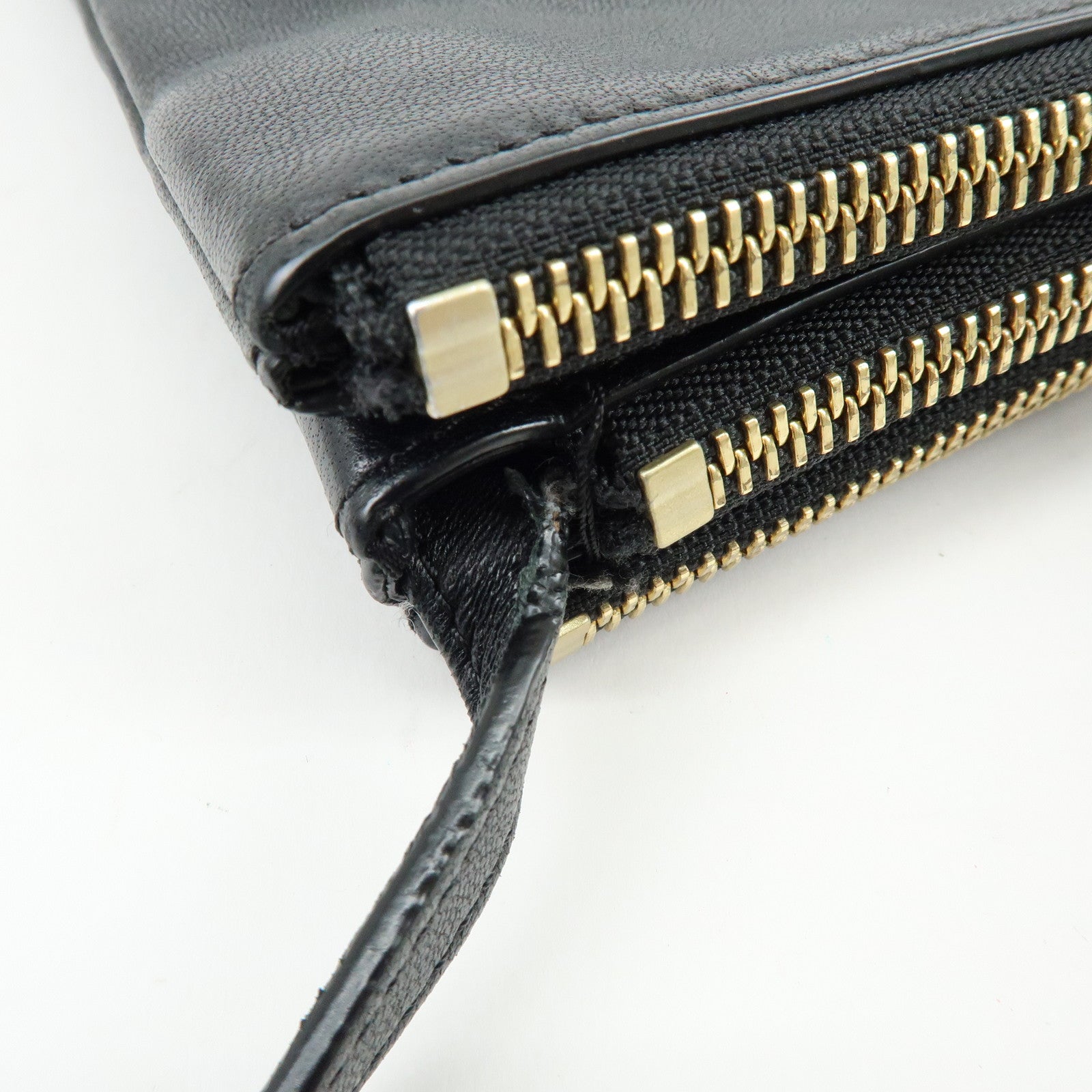 CELINE Trio Bag Leather Shoulder Bag Crossbody Bag Pouch Black
