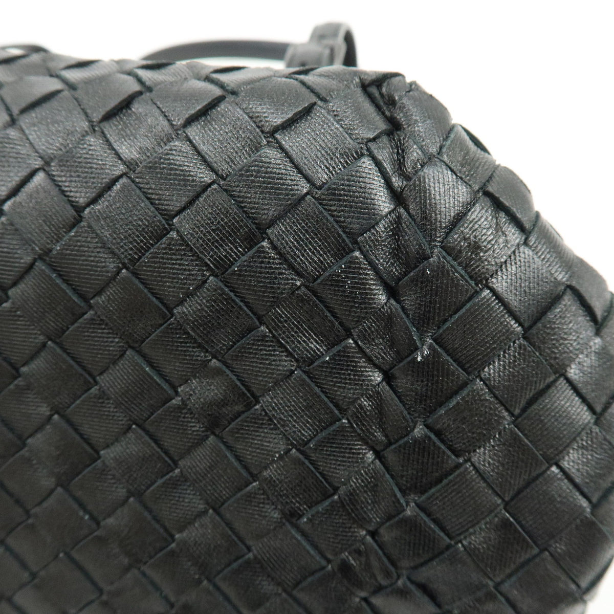 BOTTEGA VENETA Intrecciato Chester Leather Shoulder Bag Tote Bag Black