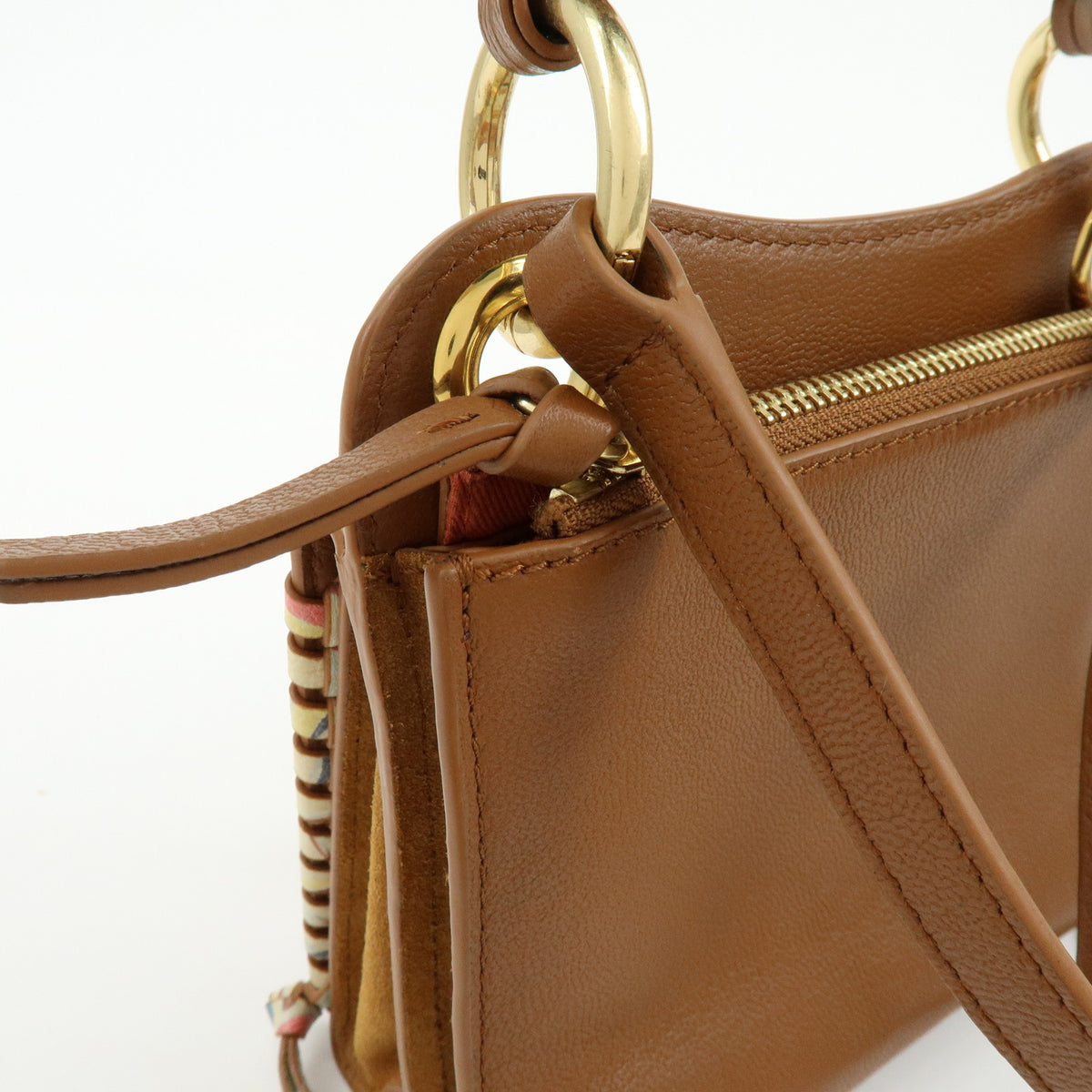Chloe See By Chloe TILDA Leather Suede 2Way Shoulder Bag Off White