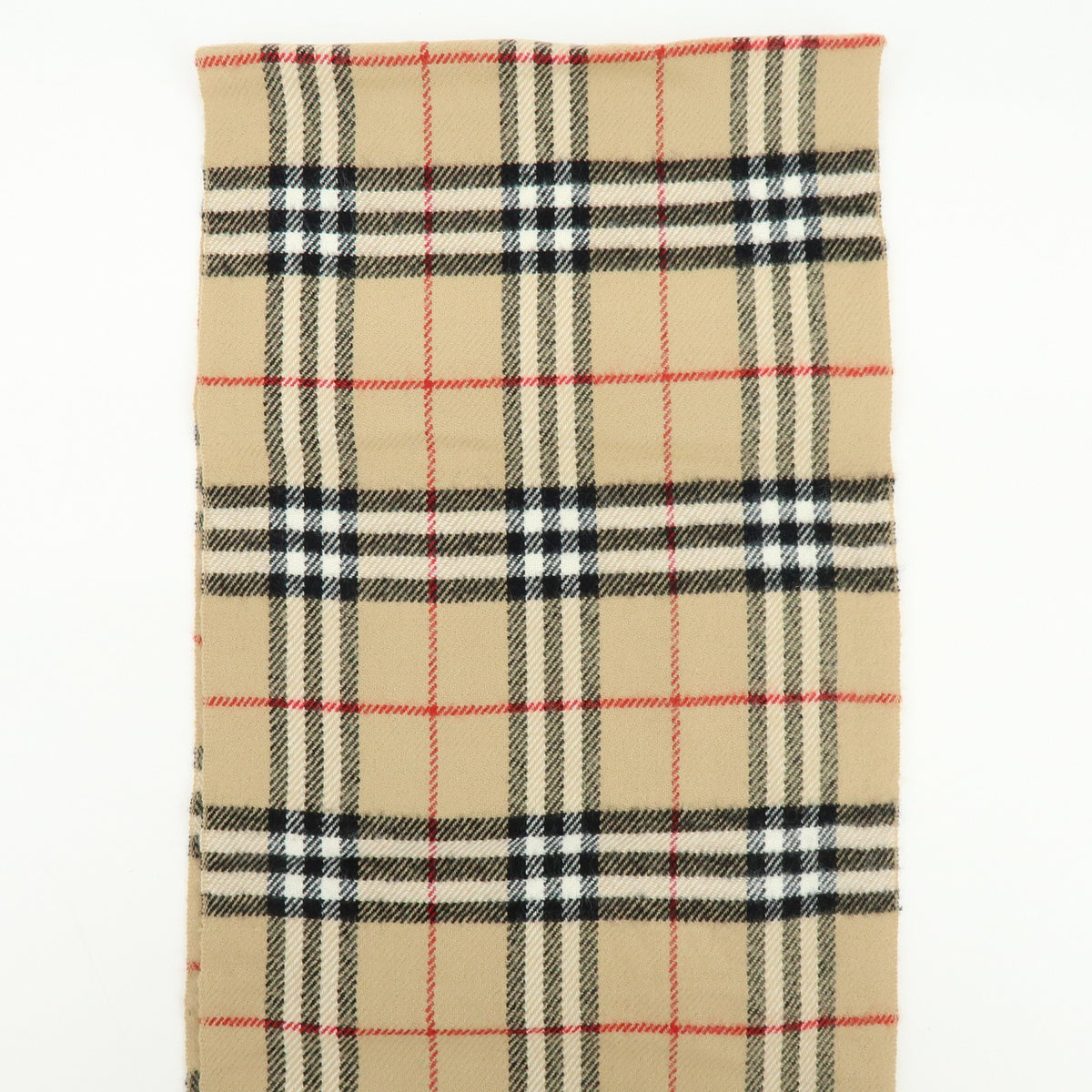 BURBERRY Nova Plaid Wool 100% Scarf Shawl Beige