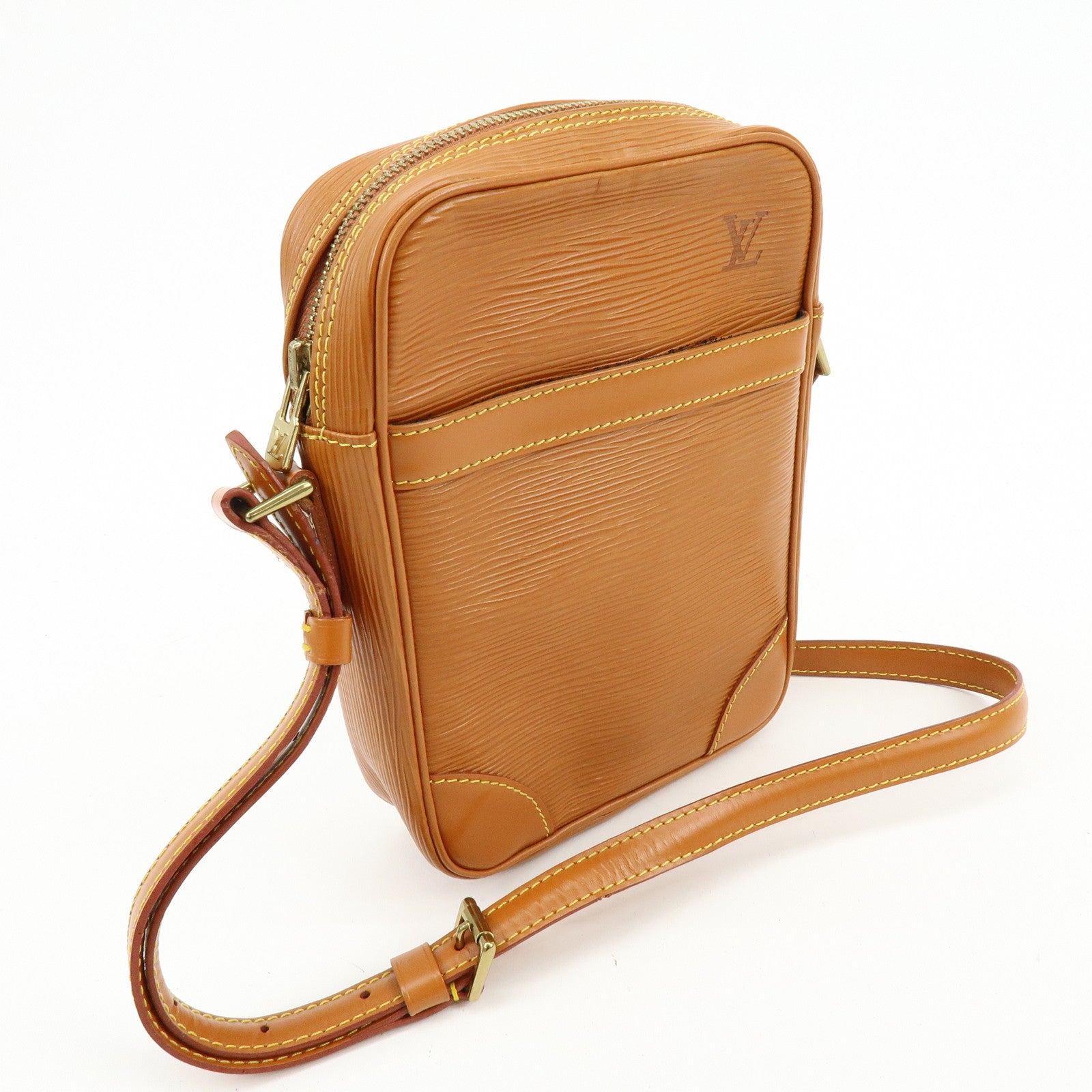 Louis Vuitton Epi Leather Danube Shoulder Crossbody Bag Kenya Brown