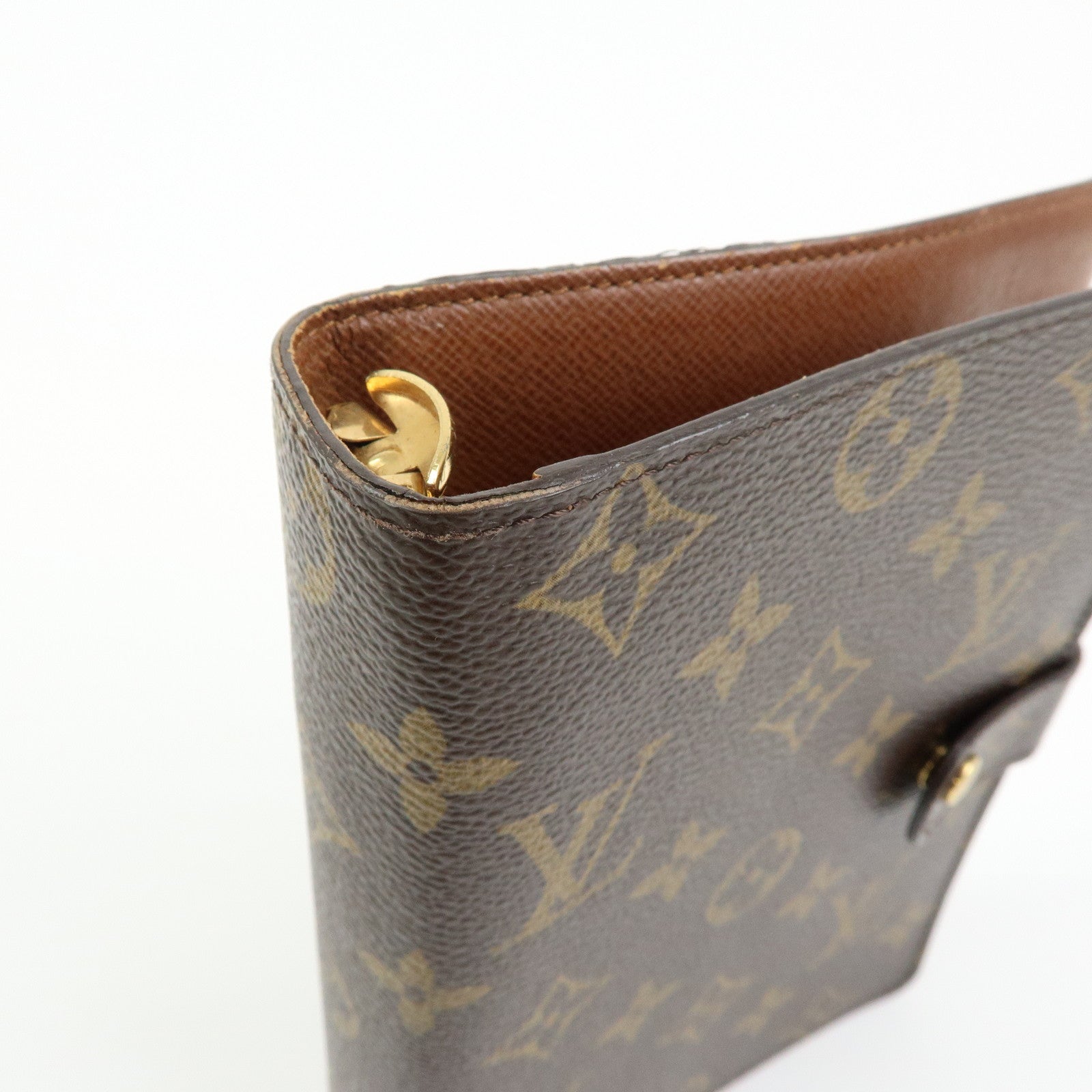 Louis Vuitton Monogram Agenda MM Planner Cover Brown R20004