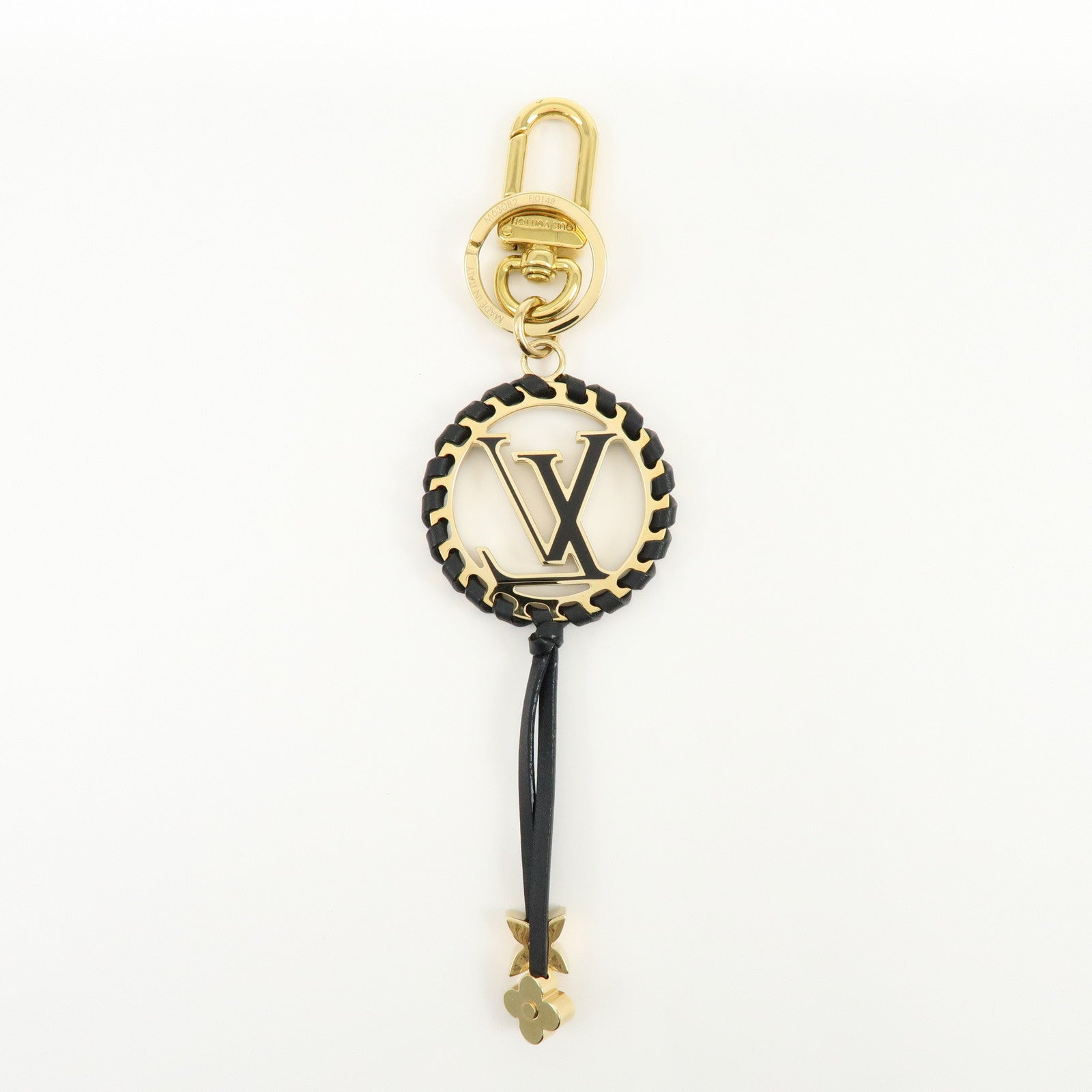 Louis Vuitton Porte Cles Very LV Circle Bag Charm Key Ring Black M63082