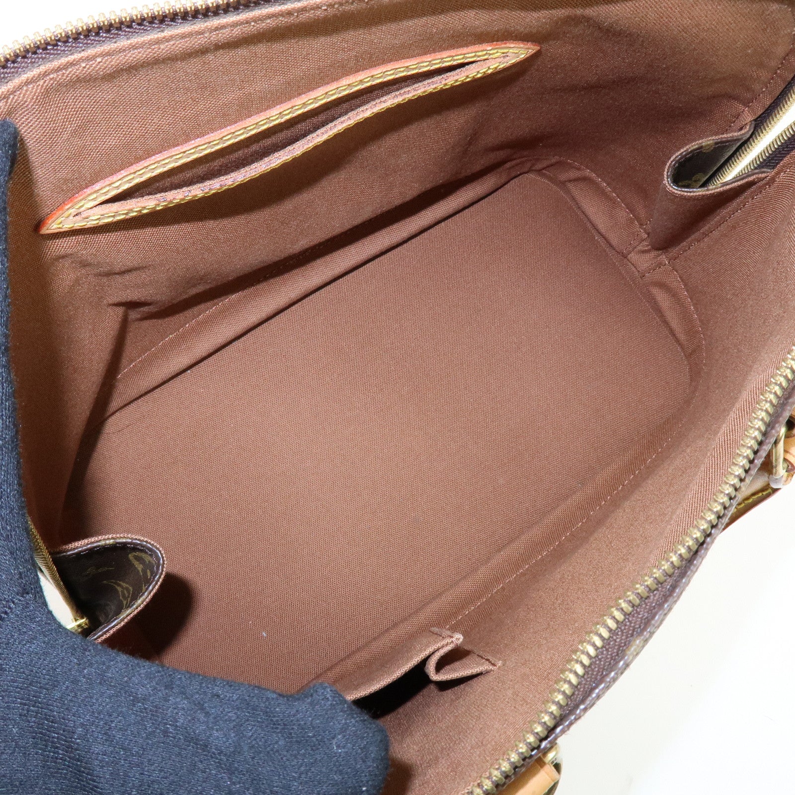 Louis Vuitton Monogram Alma PM Canvas Leather Hand Bag Brown M51130