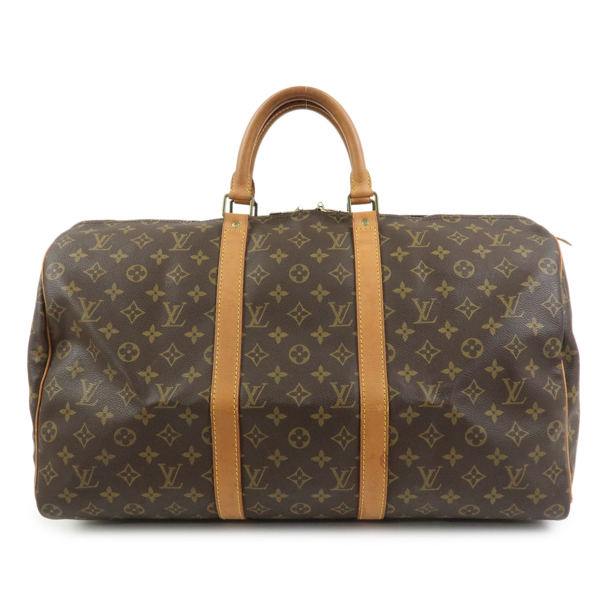 Louis Vuitton Monogram Keep All 50 Boston Bag Brown M41426