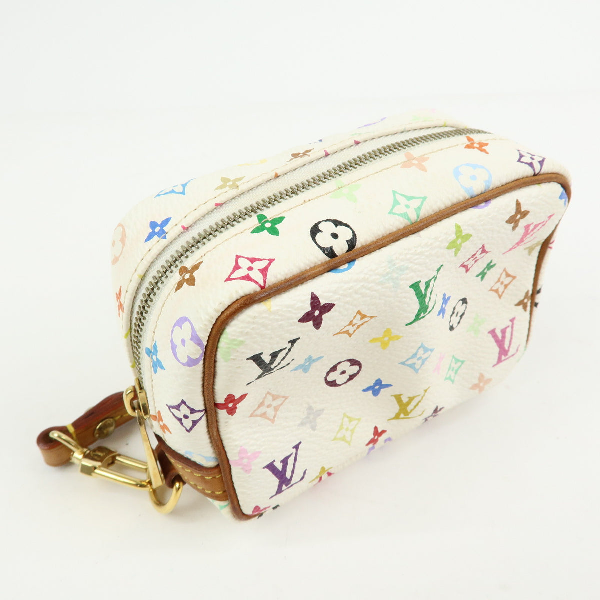 Louis Vuitton Monogram Multicolor Trousse Wapity Pouch Blanc M58033