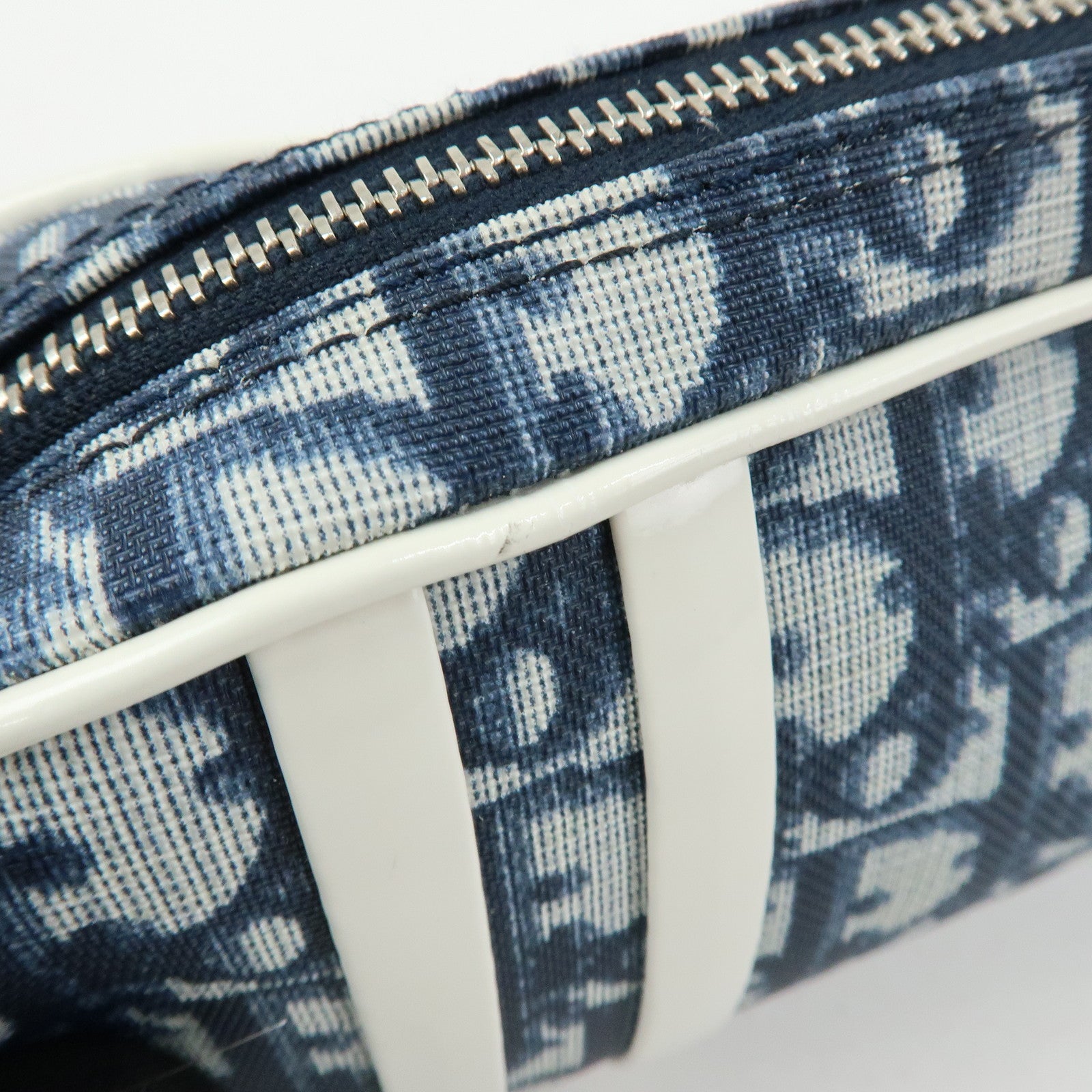 Christian Dior Trotter No.1 PVC Patent Leather Shoulder Bag Navy
