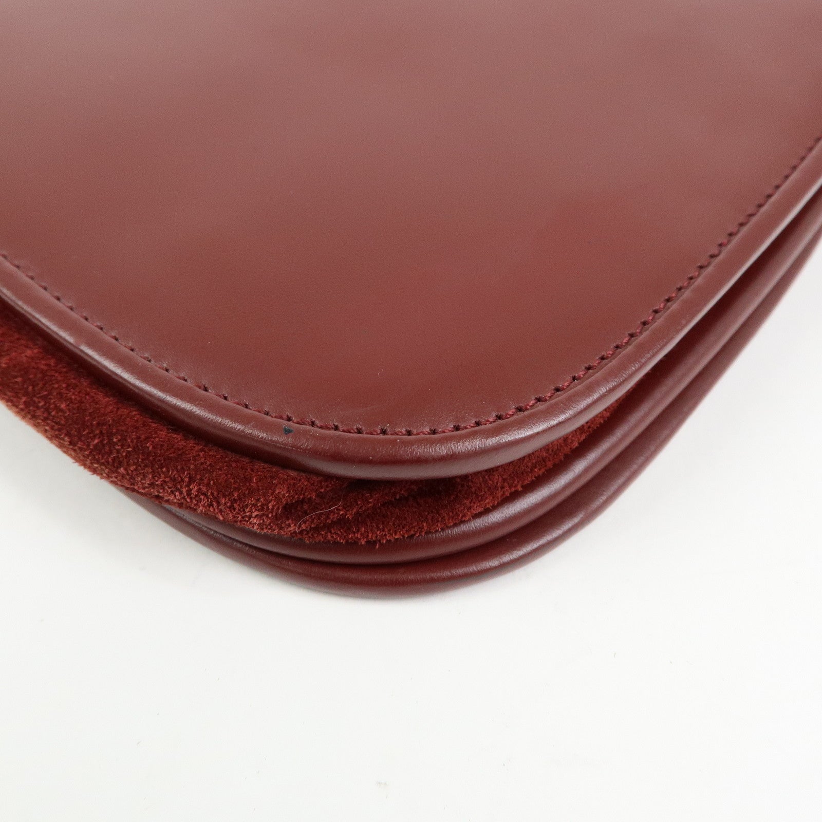 Cartier Must de Cartier Leather Shoulder Bag Bordeaux