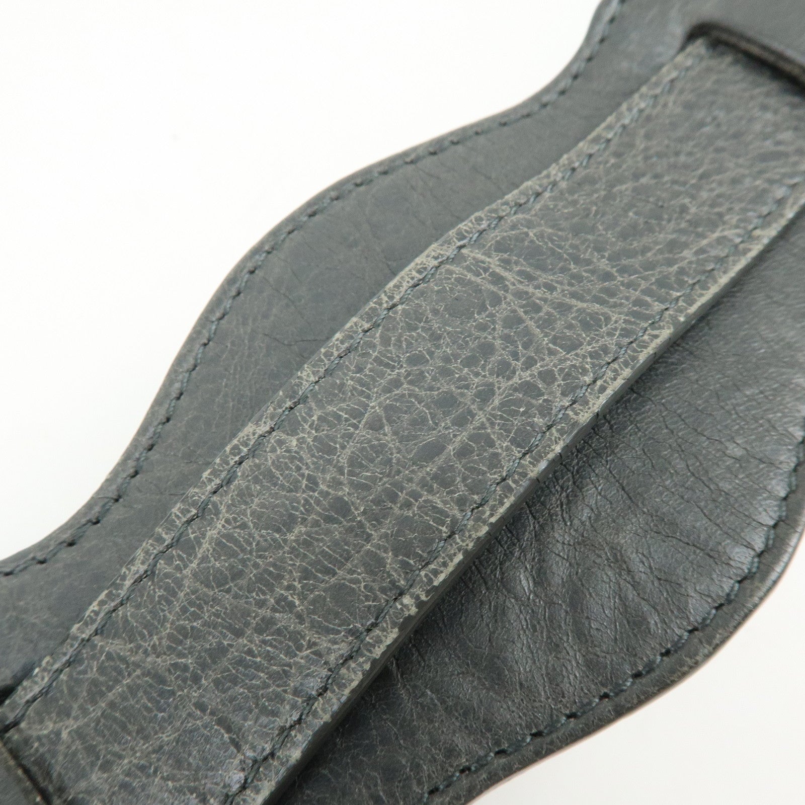BALENCIAGA Classic Velo Leather Hand Bag Grey 235216