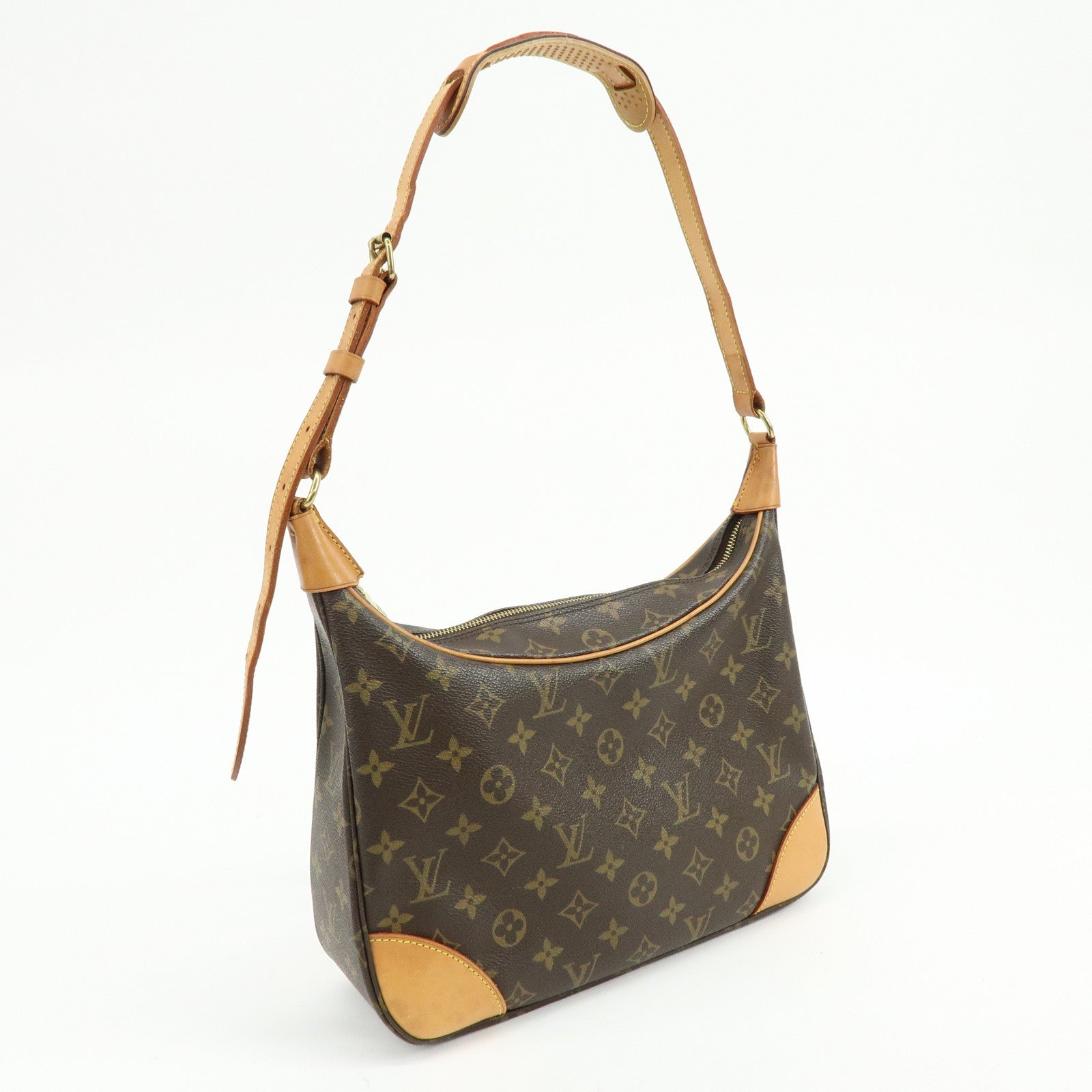 Louis Vuitton Monogram Boulogne 30 Canvas Shoulder Bag Brown M51265