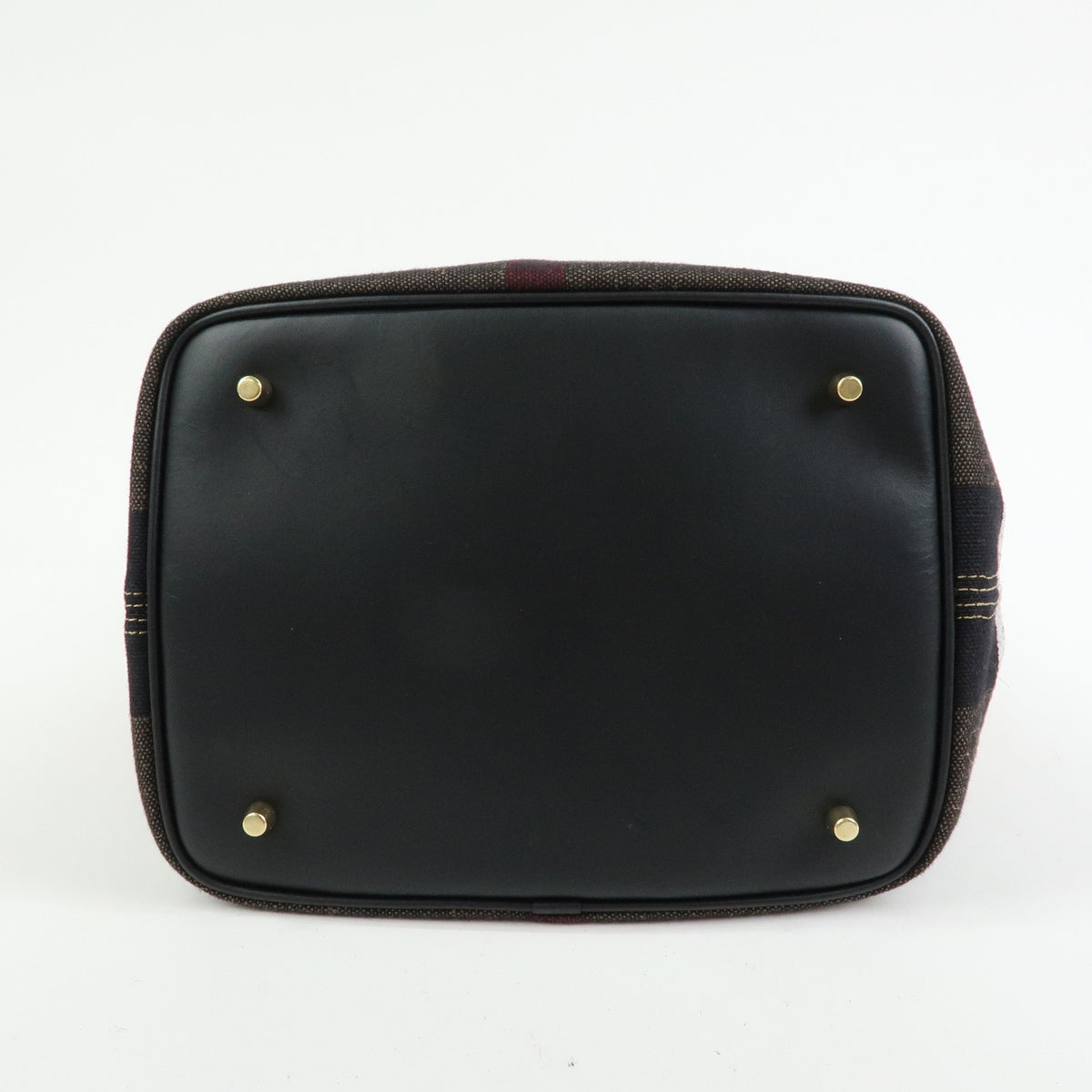 BURBERRY Nova Plaid Ashby Canvas Leather 2Way Bag Shoulder Bag Black
