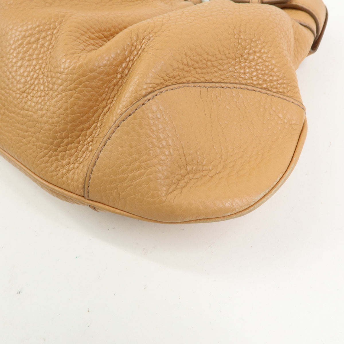 Ferragamo Gancini Marisa Leather Hand Bag Shoulder Bag Beige