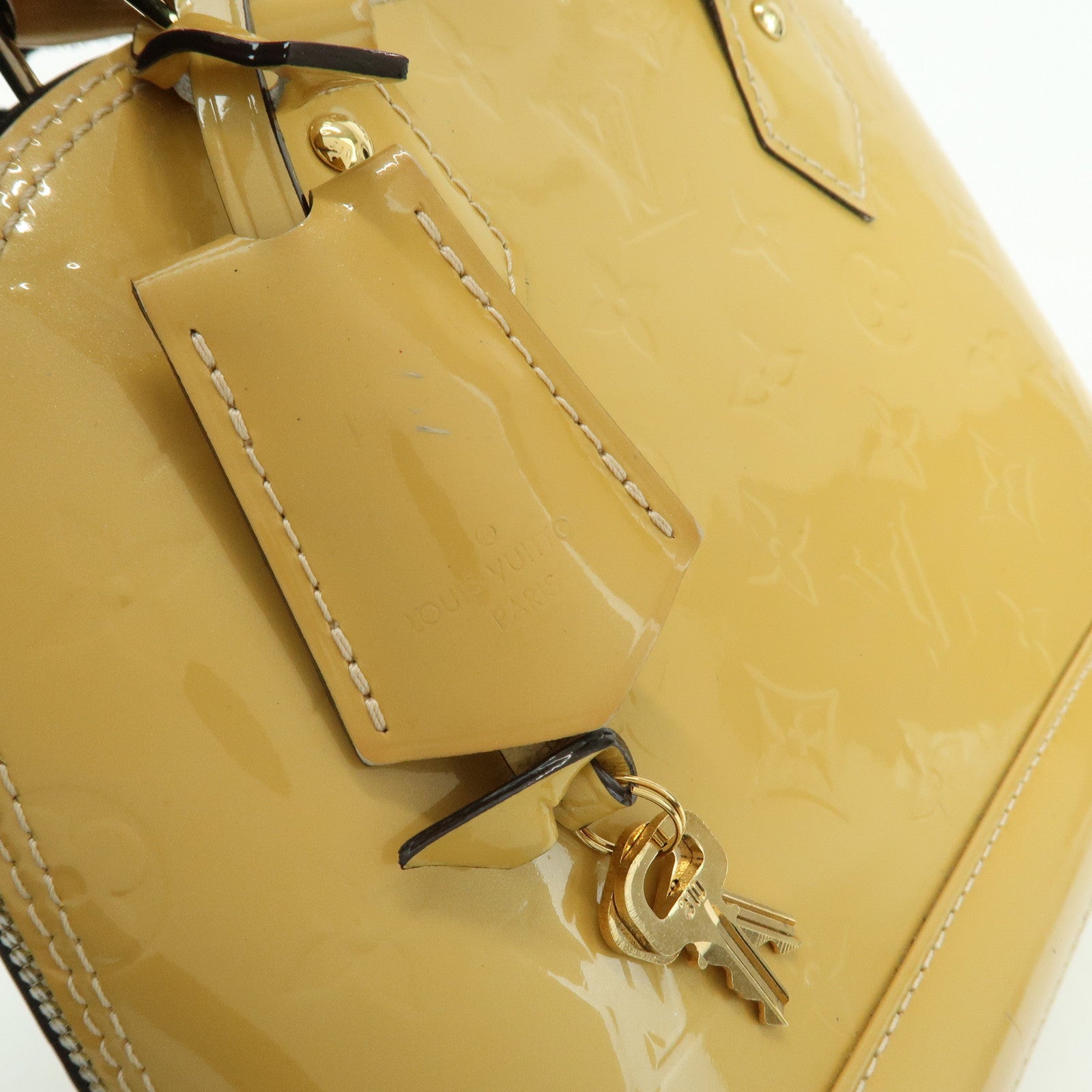 Louis Vuitton Monogram 2Way Vernis Alma BB Hand Shoulder Bag Beige