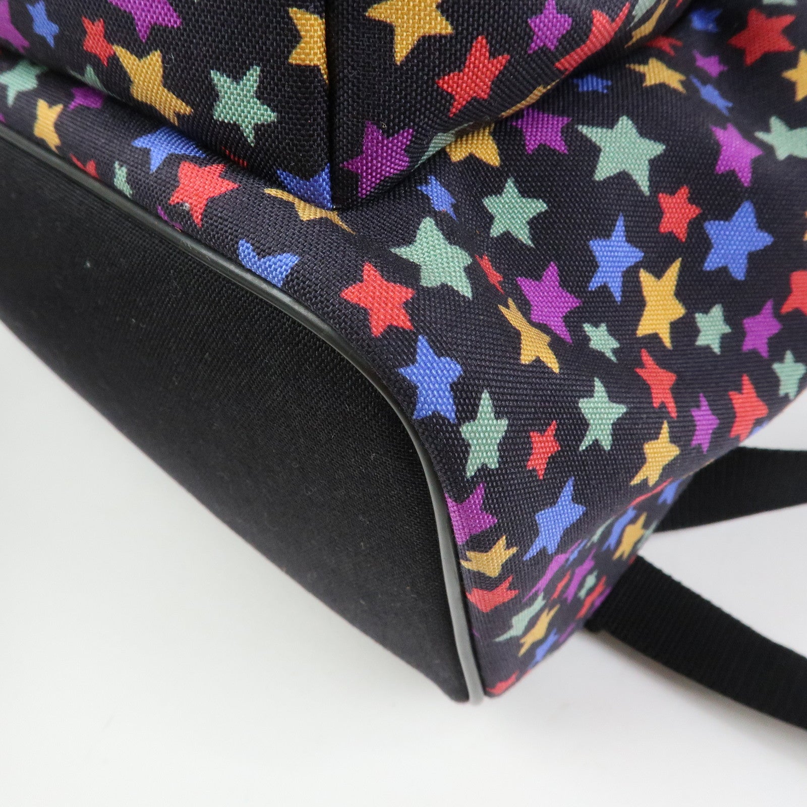 SAINT LAURENT PARIS City Canvas Leather Backpack Star Pattern 508548