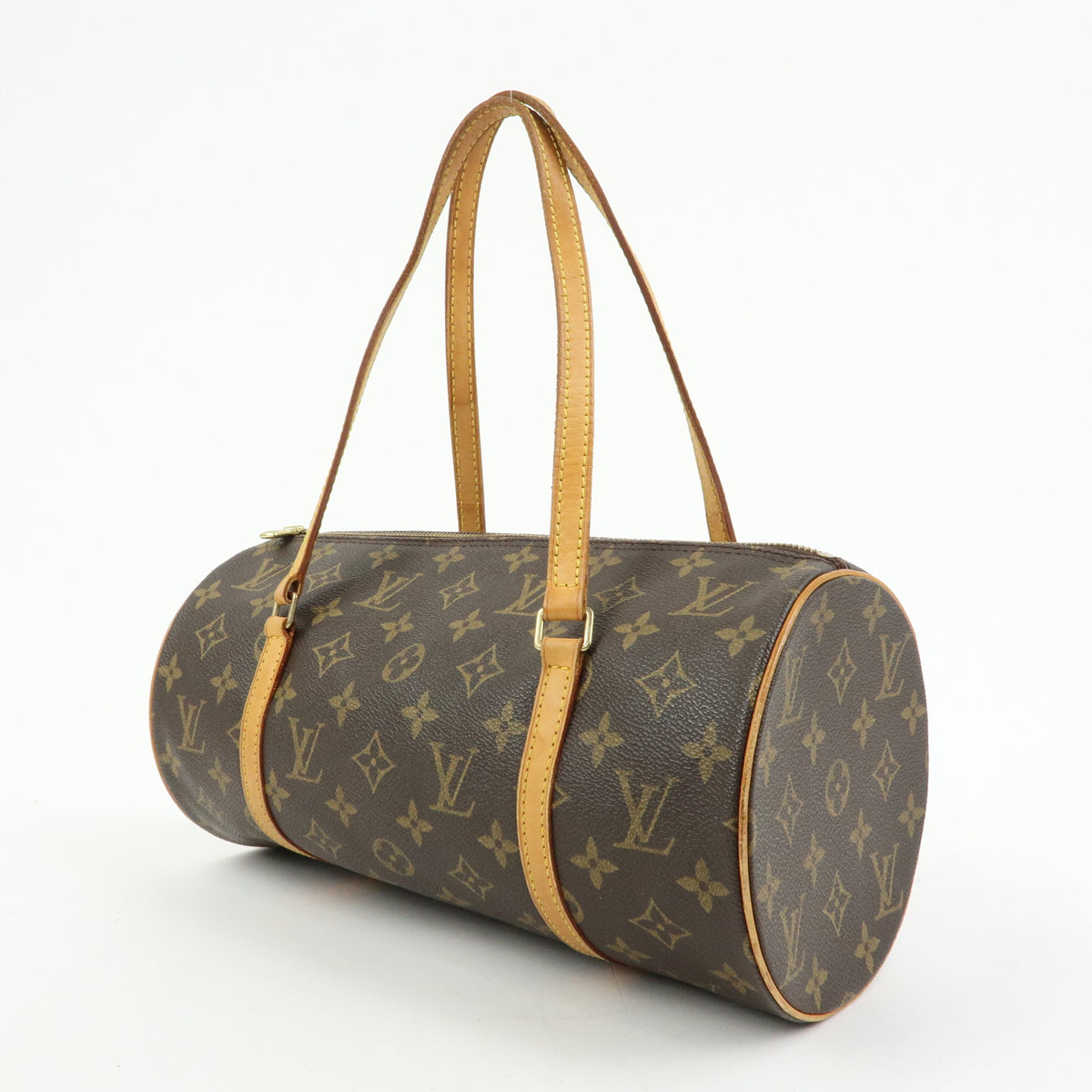 Louis Vuitton Monogram Papillon 30 Hand Bag Brown M51385