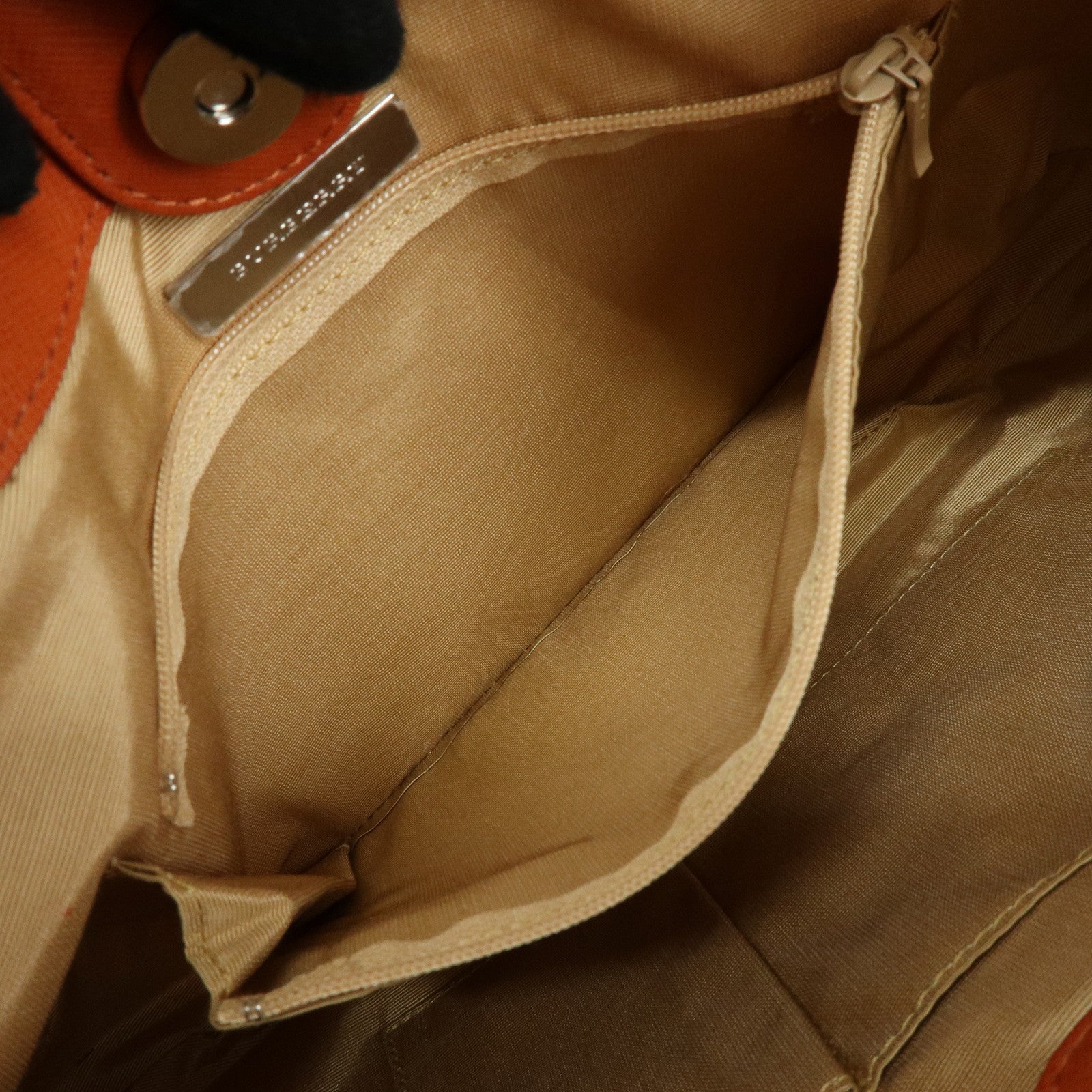 BURBERRY Nova Plaid Canvas Leather Shoulder Bag Beige