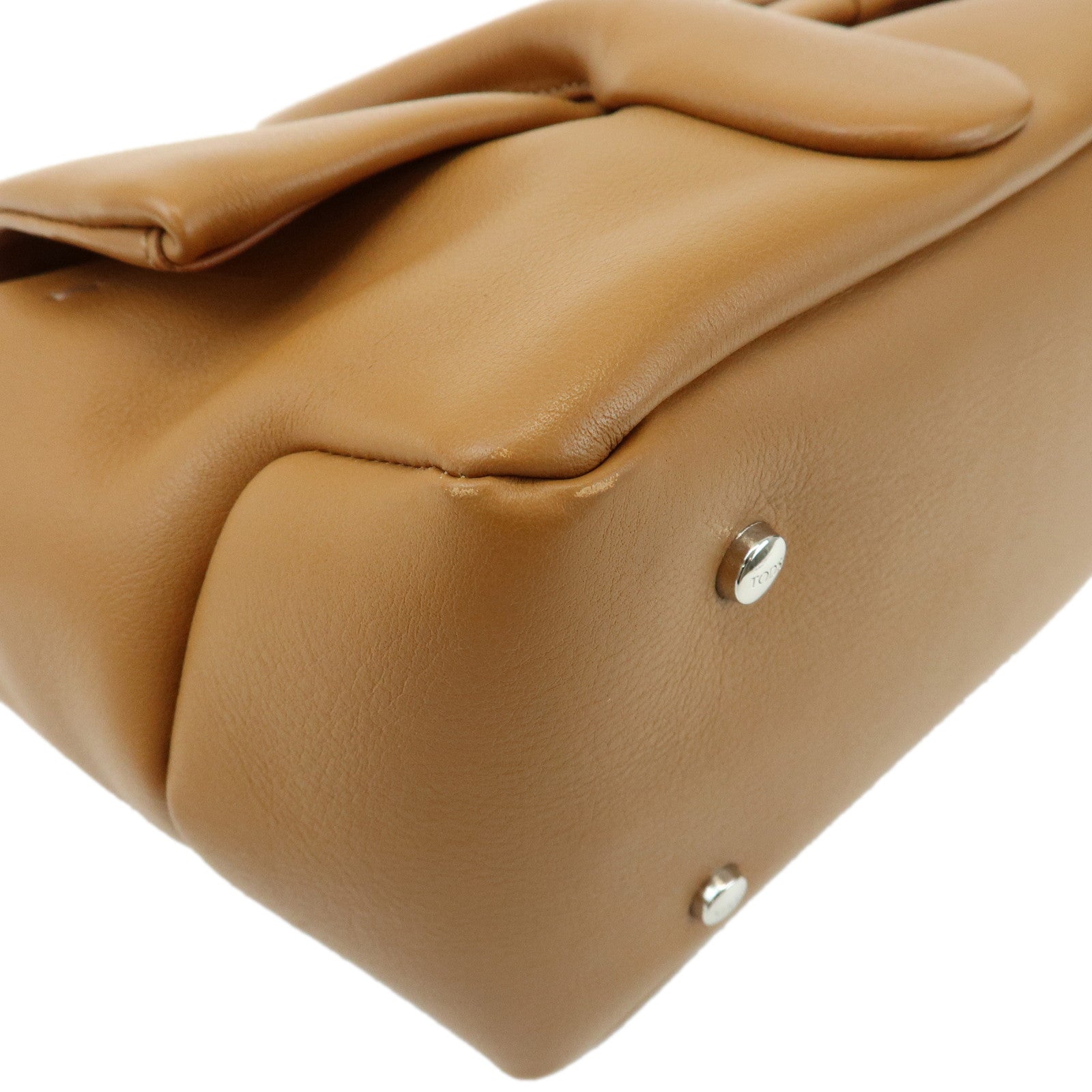 TOD'S Di Leather 2Way Bag Hand Bag Shoulder Bag Brown