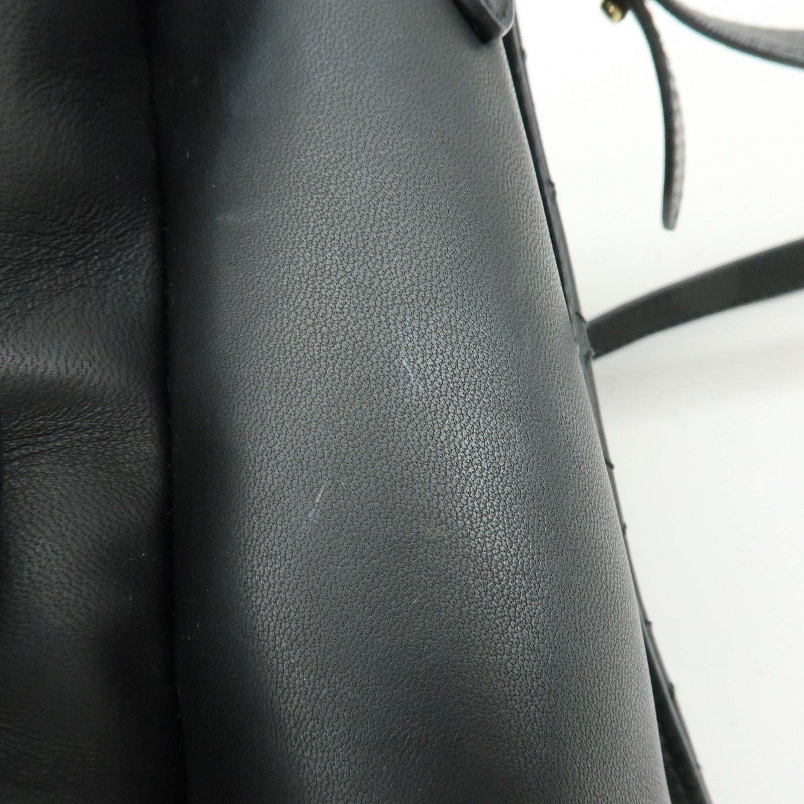 Ferragamo Vara Ribbon Leather 2Way Bag Hand Bag Shoulder Bag Black