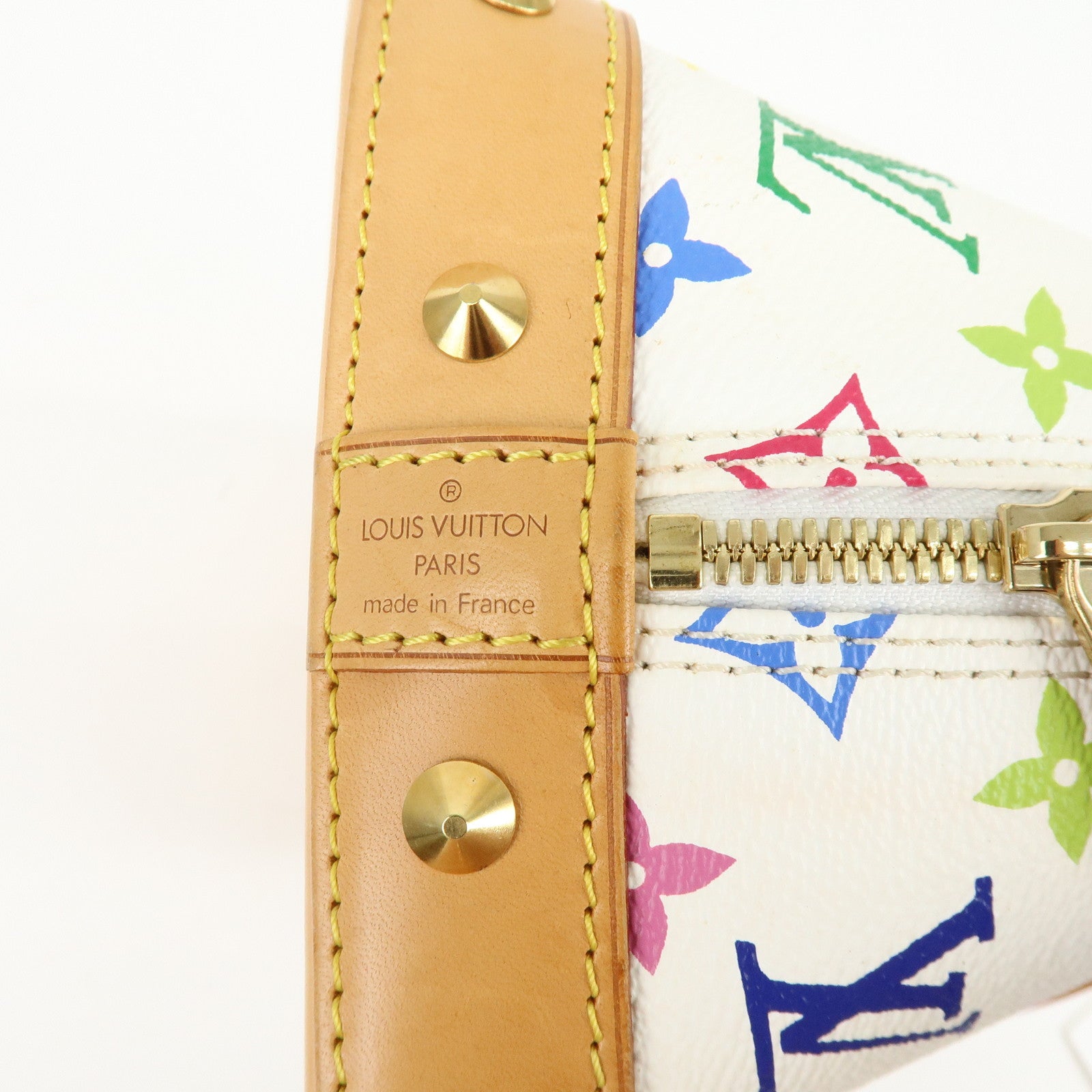 Louis Vuitton Monogram Multicolor Alma PM Hand Bag Blanc M92647