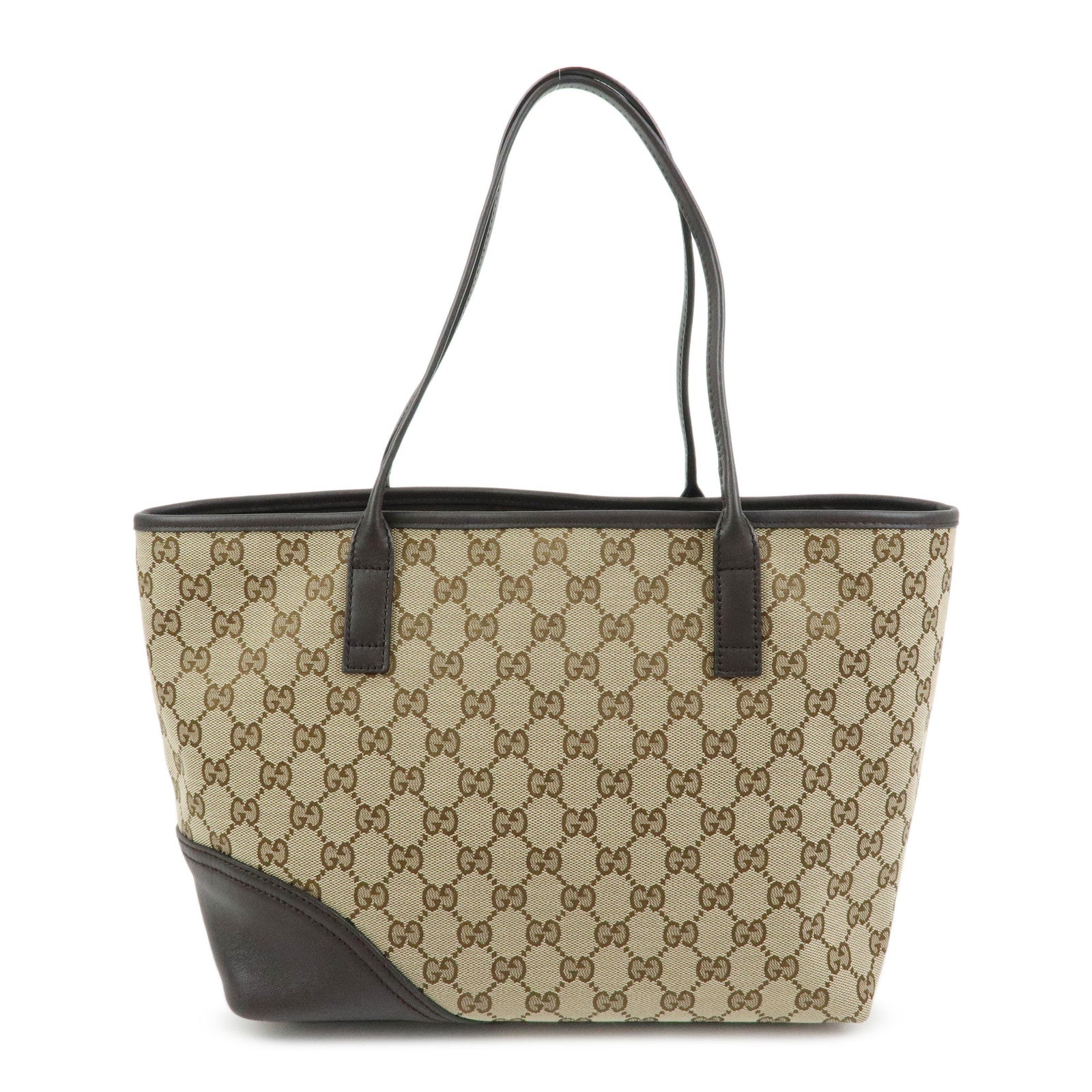 GUCCI New Britt Interlocking G Abbey GG Canvas Tote Bag Brown 169946