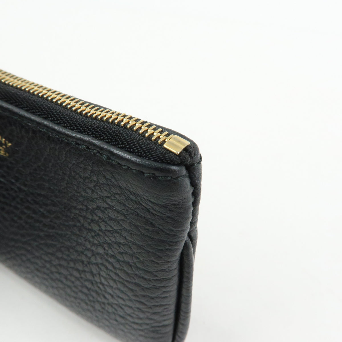GUCCI Leather Key Case Coin Case Black 368879