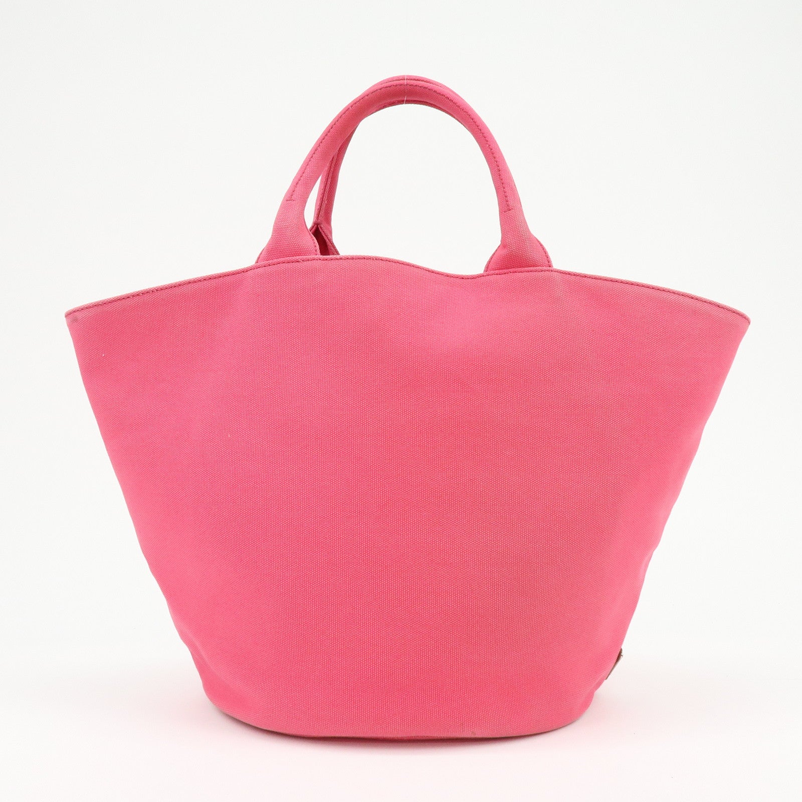 PRADA Canapa Triangle Logo Canvas 2Way Bag Hand Bag Pink 1BG163