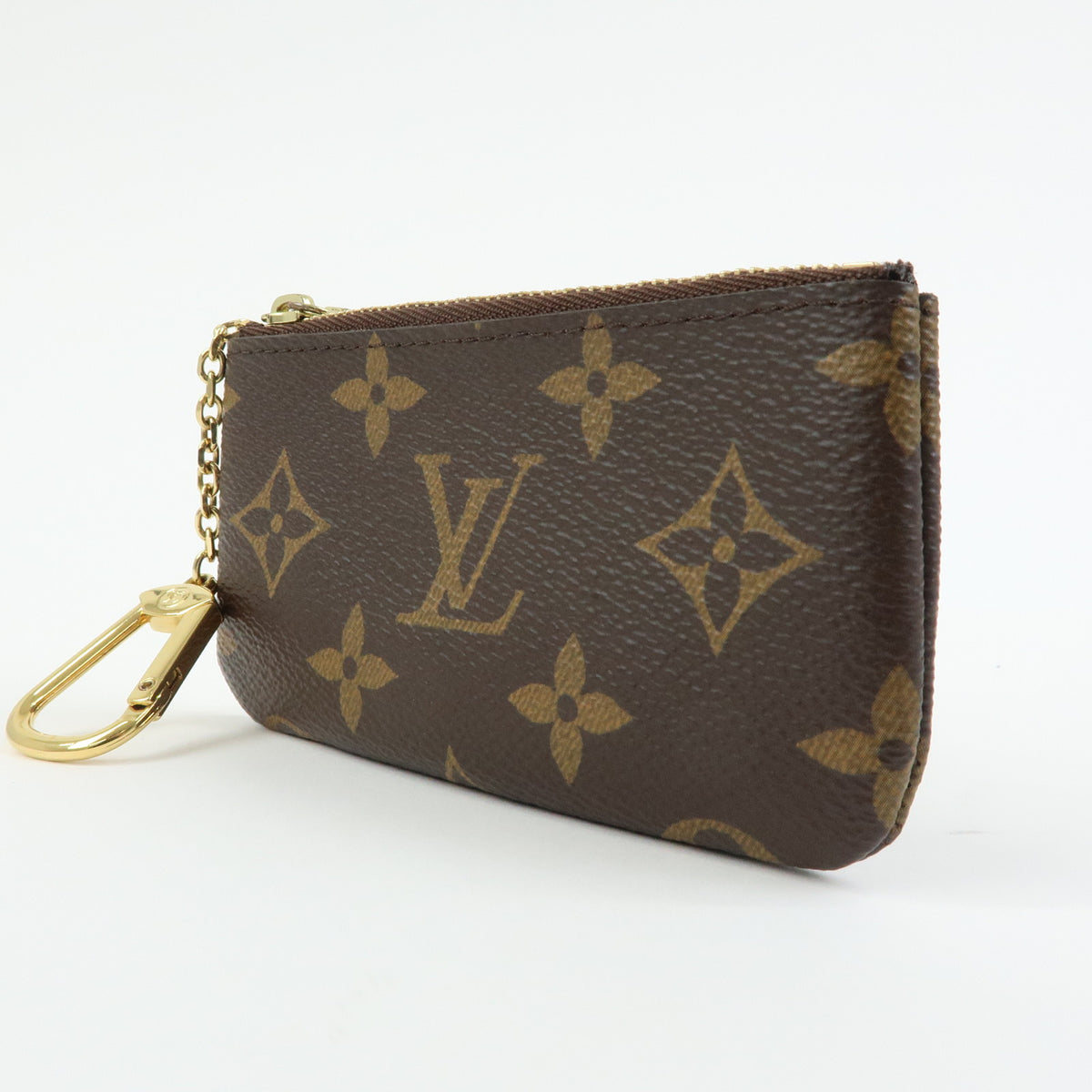 Louis Vuitton Monogram Pochette Cles Coin Case Key Case Brown M62650