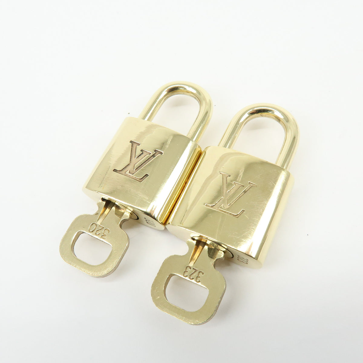 Louis Vuitton Lot of 10 Lock & Key Cadena Key Lock Gold