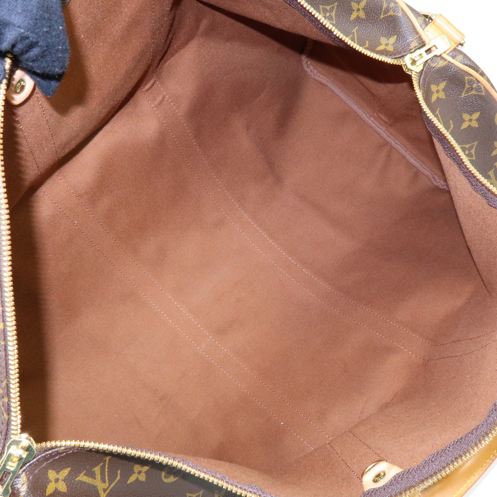Louis Vuitton Monogram Keep All Bandouliere 55 Boston Bag Brown M41414