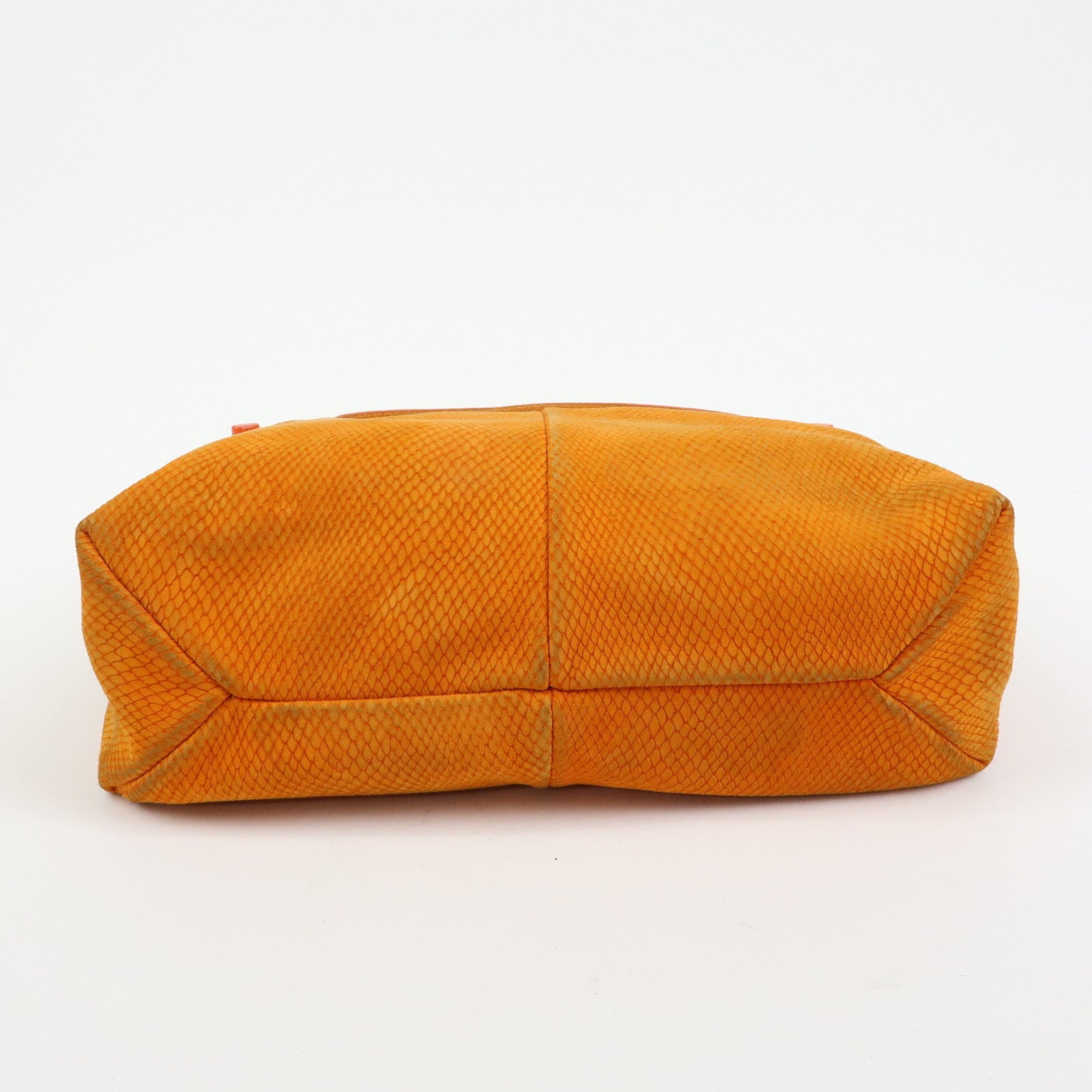 LOEWE Logo Suede Shoulder Bag Tote Bag Hand Bag Orange