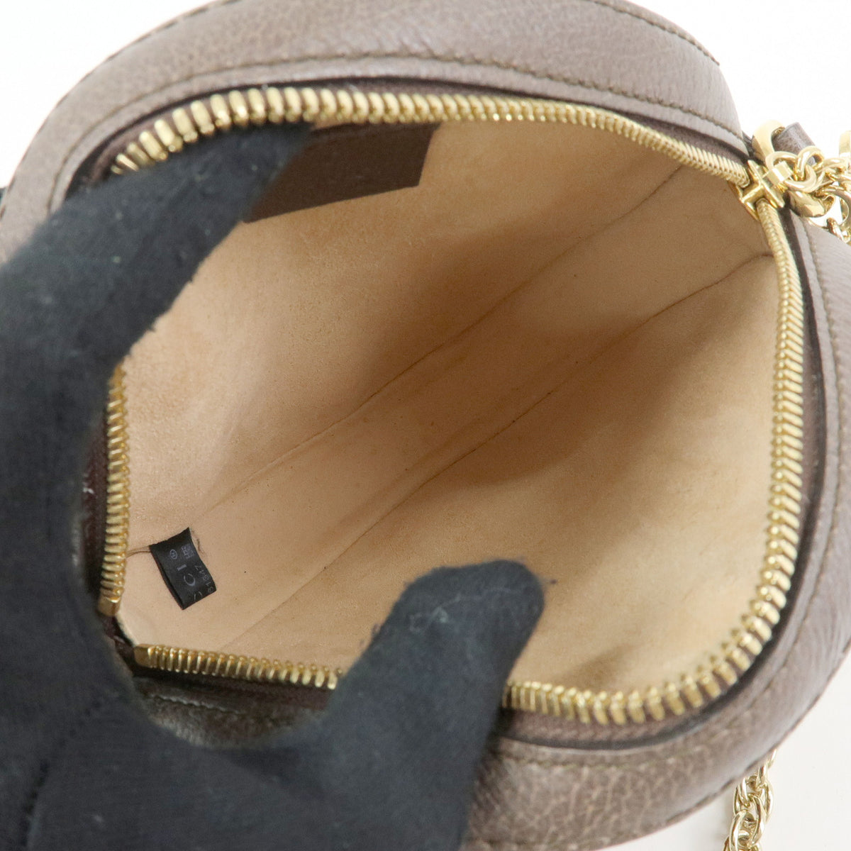 GUCCI Ophidia Sherry Double G Round Mini Chain Shoulder Bag 550618