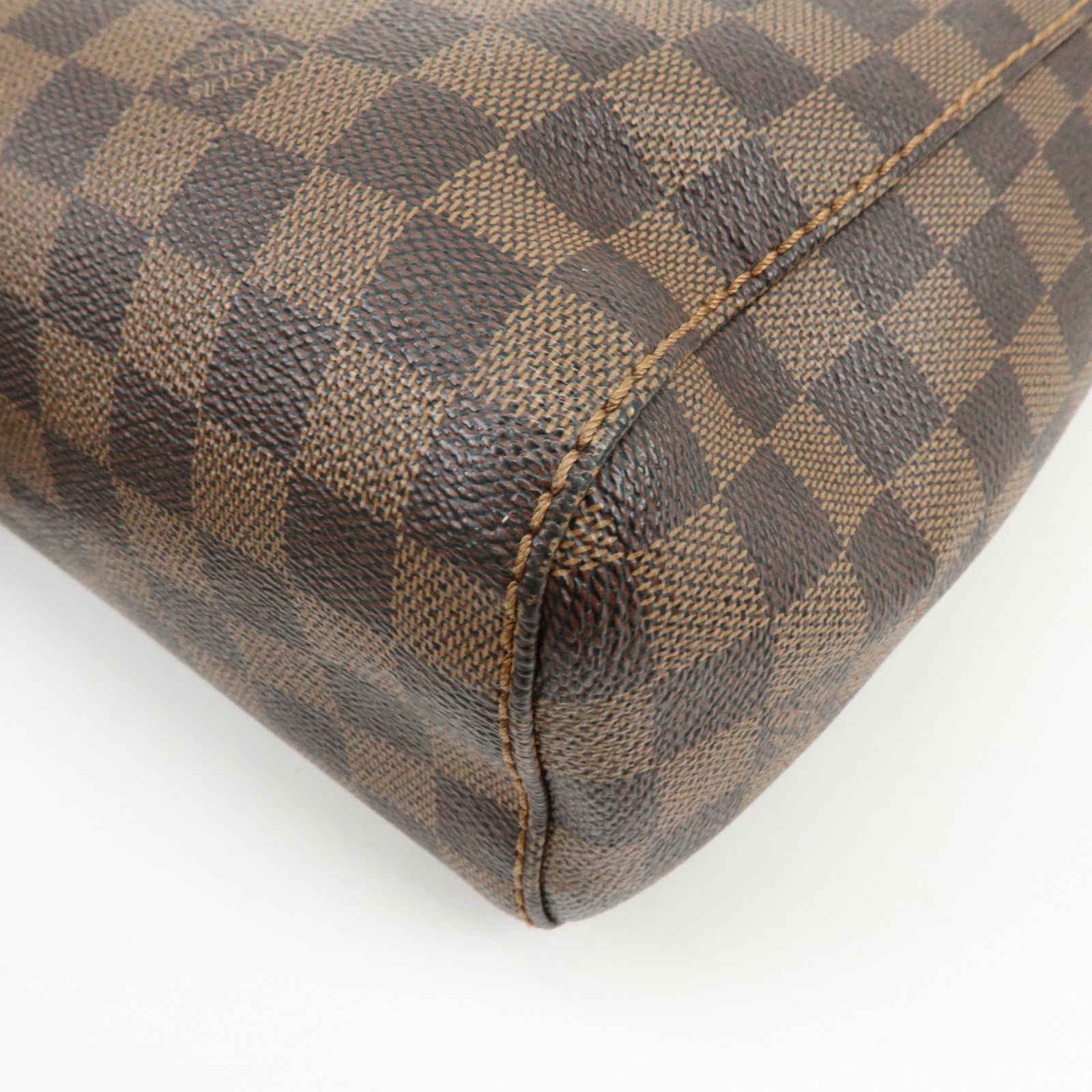 Louis Vuitton Damier Canvas Portobello PM Shoulder Bag Brown N41184