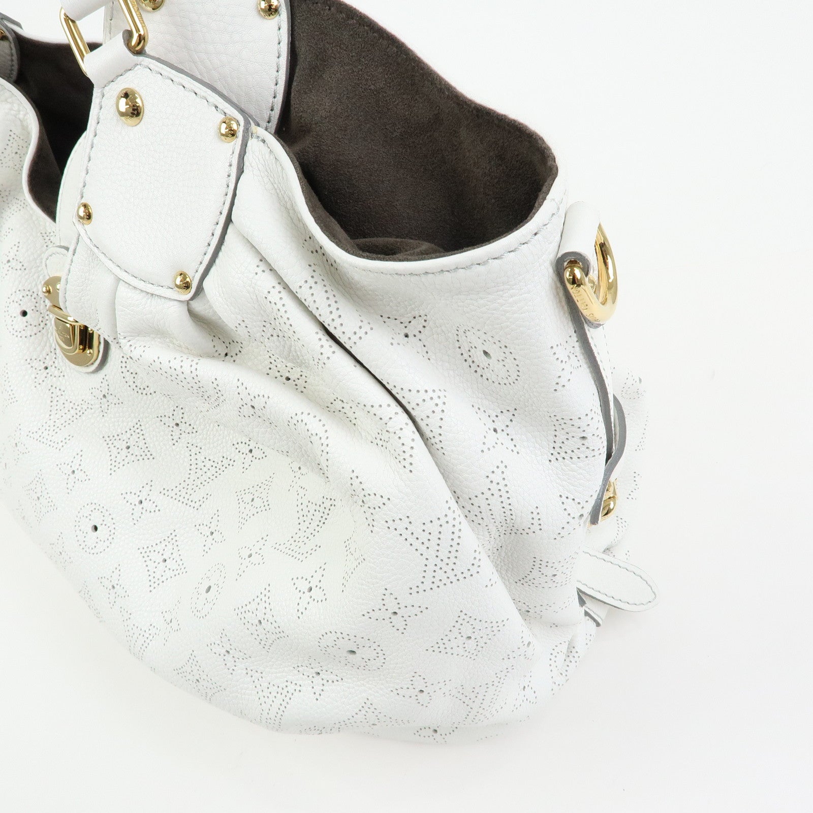 Louis Vuitton Monogram Mahina XL Leather Shoulder Bag Blanc M95715