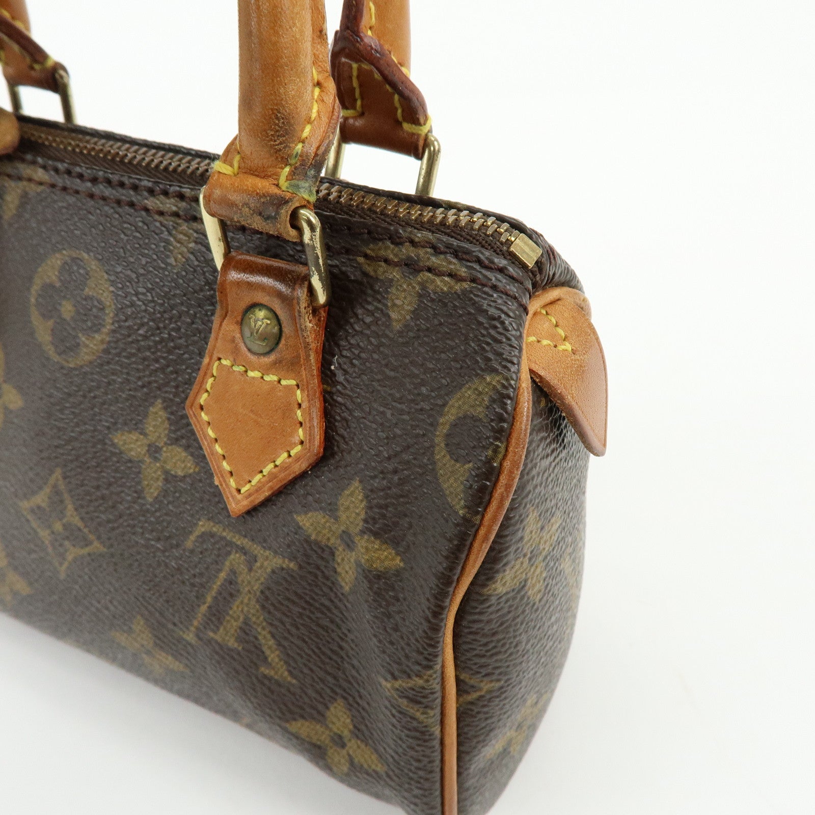 Louis Vuitton Monogram Canvas Mini Speedy Hand Bag & Strap M41534