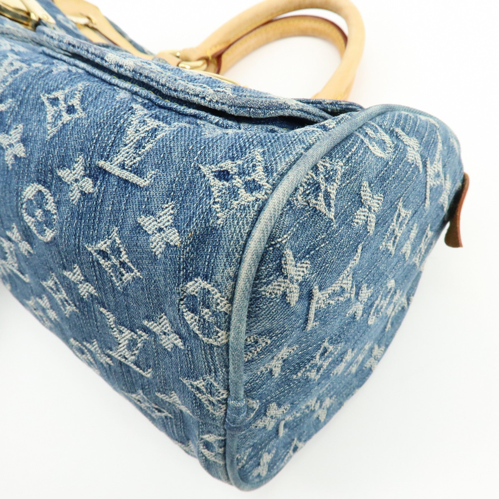 Louis Vuitton Monogram Denim Neo Speedy Boston Bag Blue M95019