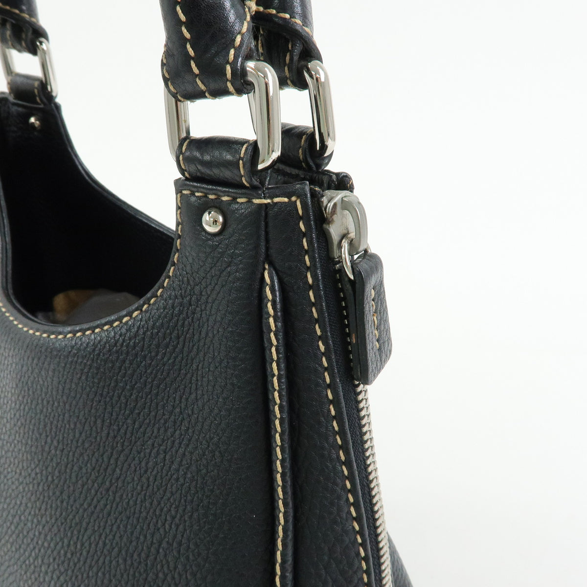 CHANEL LAX Leather Shoulder Bag Hand Bag Tassel Black A23055