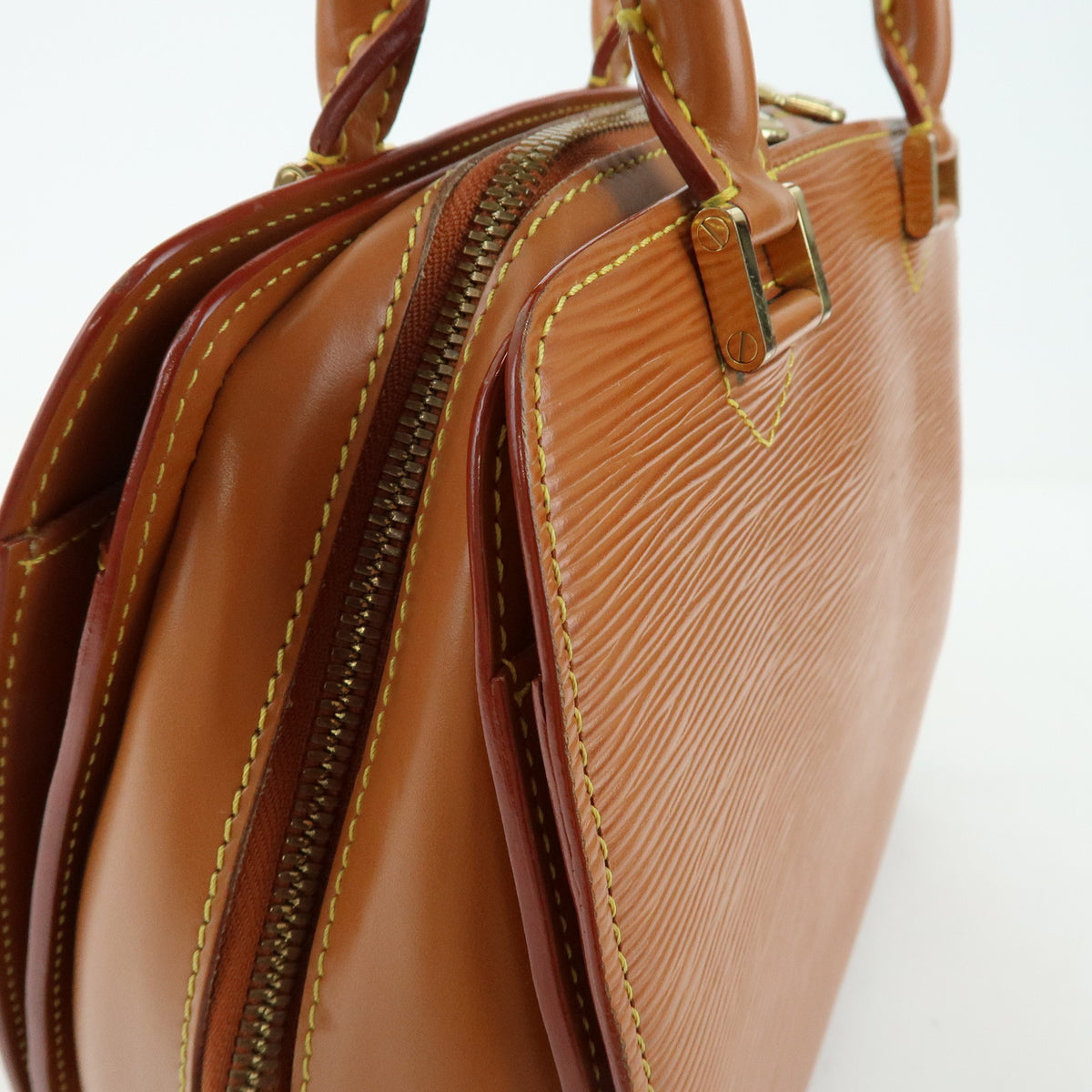Louis Vuitton Epi Pont Neuf Leather Hand Bag Zipang Gold M52058