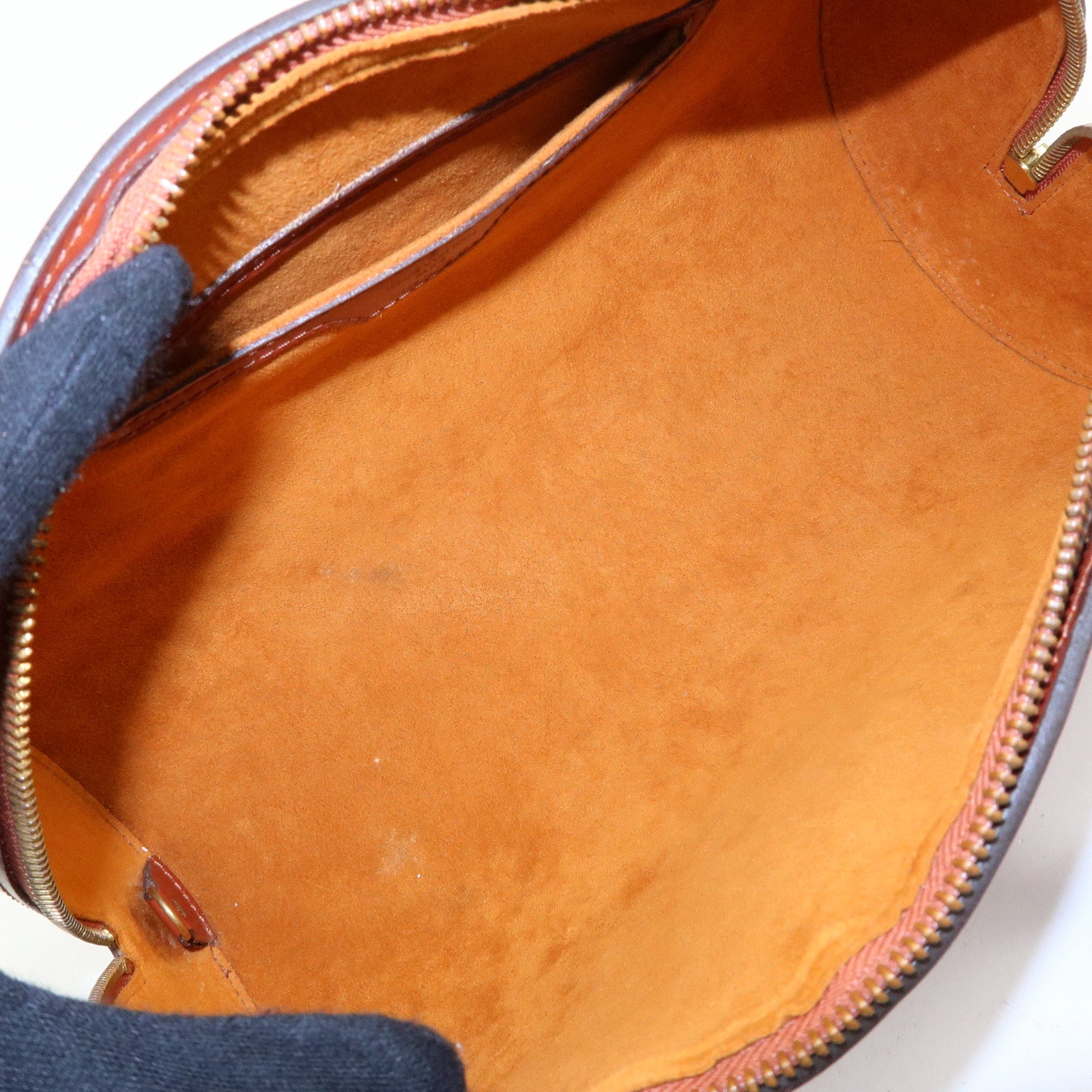 Louis Vuitton Epi Soufflot Leather Hand Bag Kenya Brown M52223