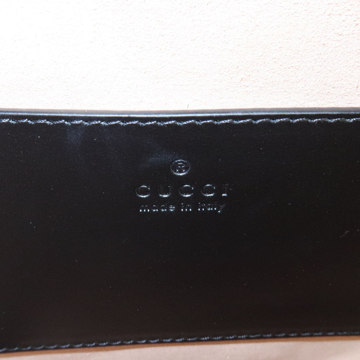 GUCCI Interlocking G Leather Shoulder Bag Crossbody Bag Black 751628