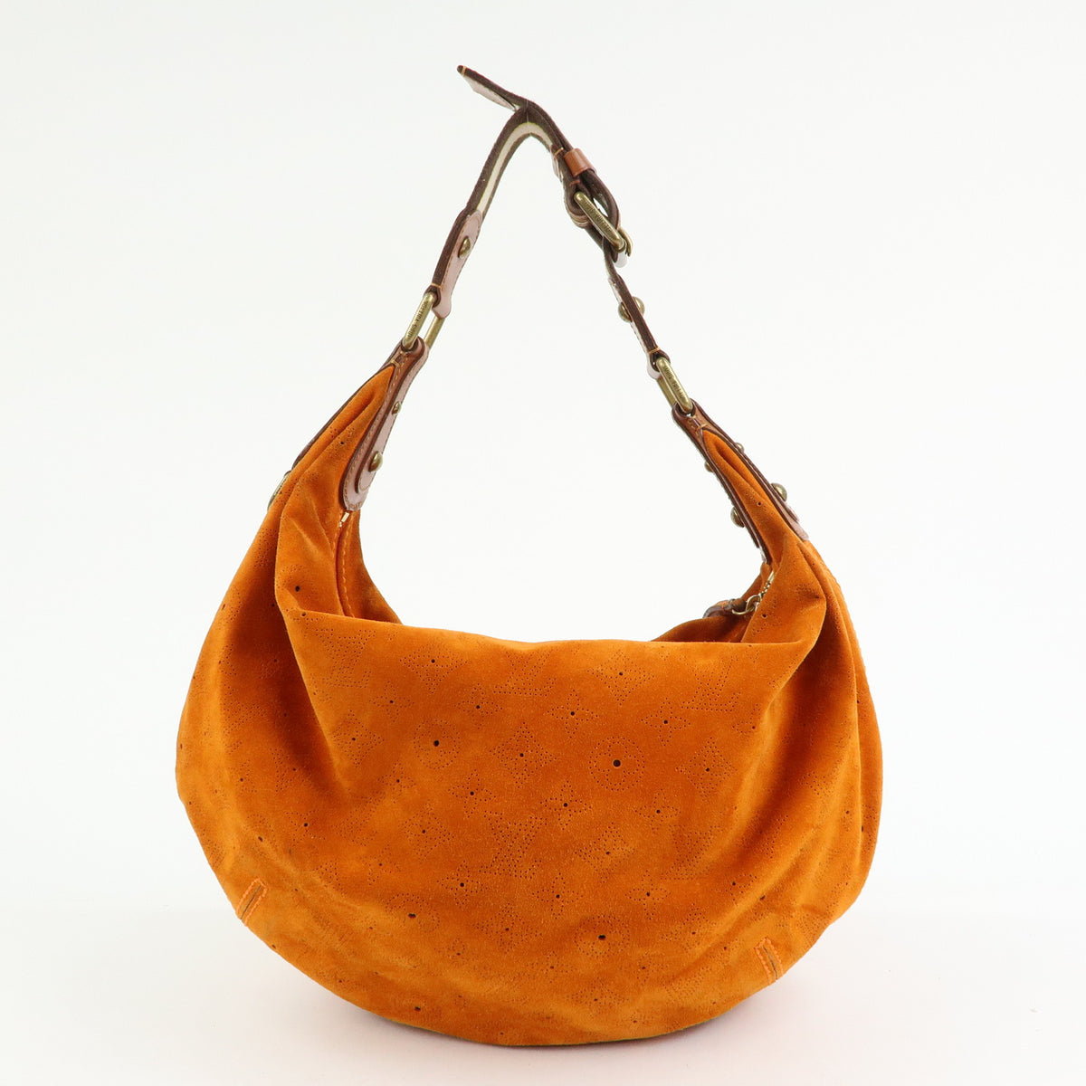 Louis Vuitton Monogram Onata GM Suede Shoulder Bag Orange M95119