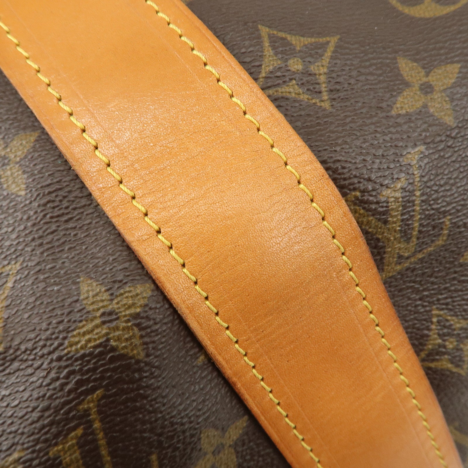 Louis Vuitton Monogram Sac Polochon Boston Bag Brown M41222 Used