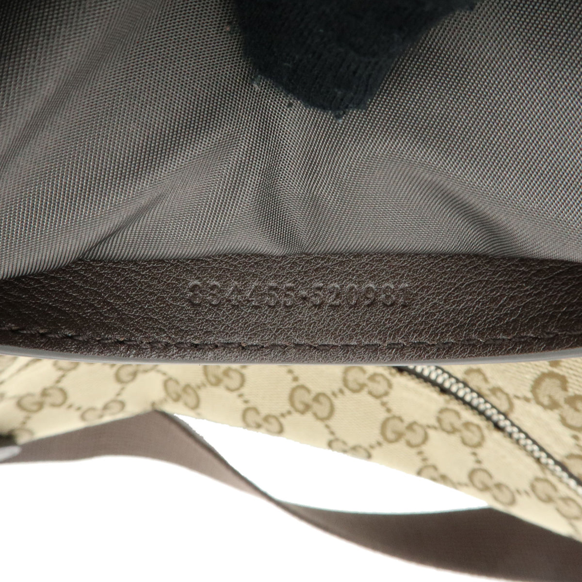 GUCCI Sherry GG Canvas Leather Shoulder Bag Brown Beige 834455