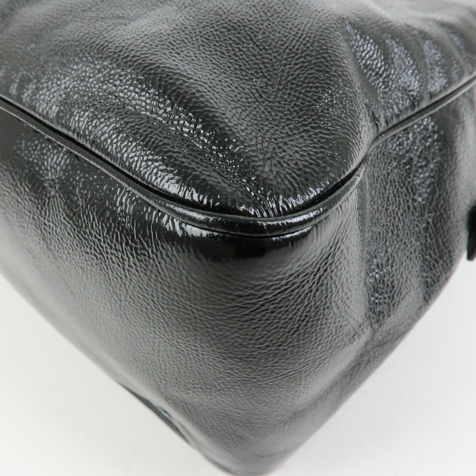 GUCCI SOHO Patent Leather Shoulder Bag Hand Bag Black 353126
