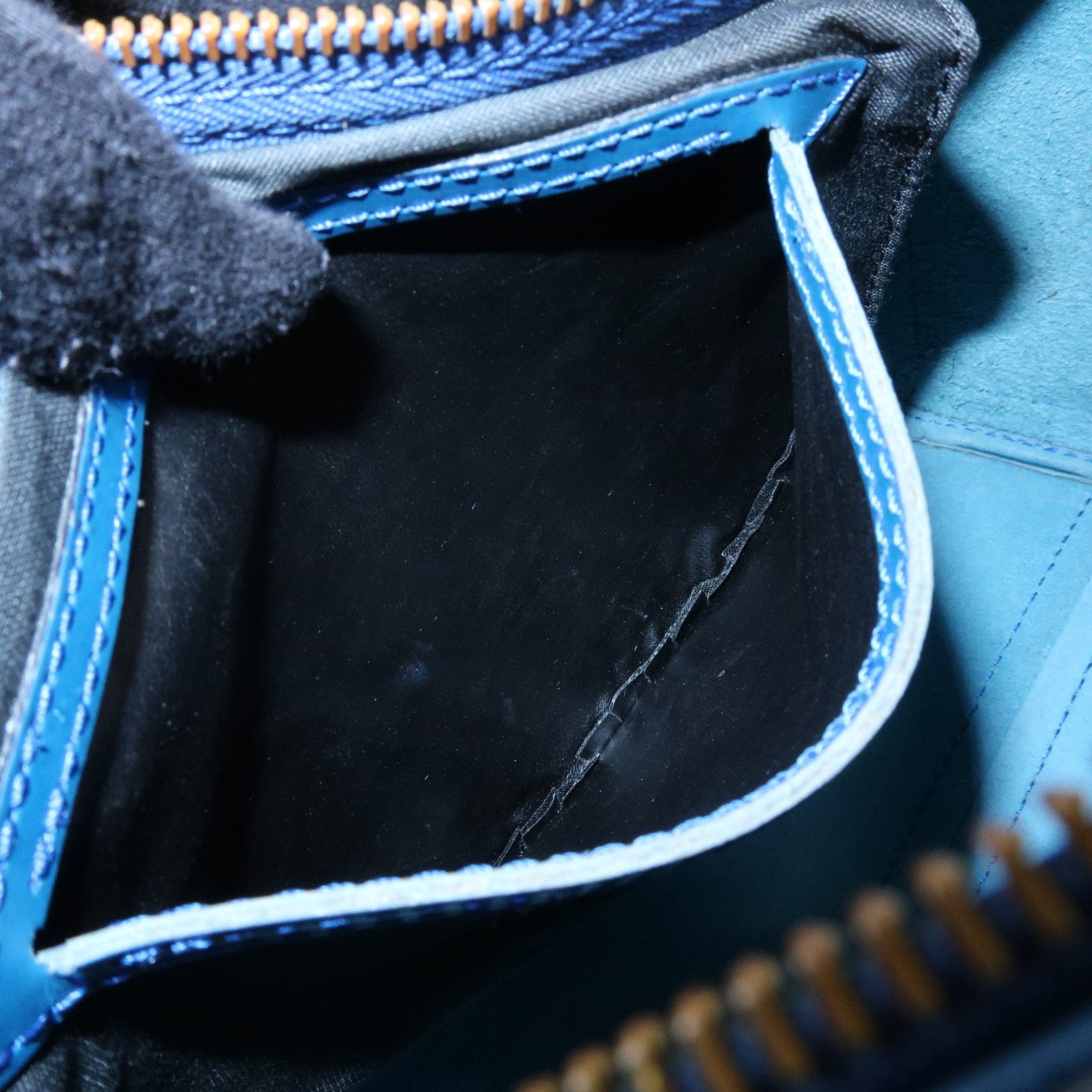 Louis Vuitton Epi Speedy 25 Hand Bag Boston Bag Toledo Blue M43015