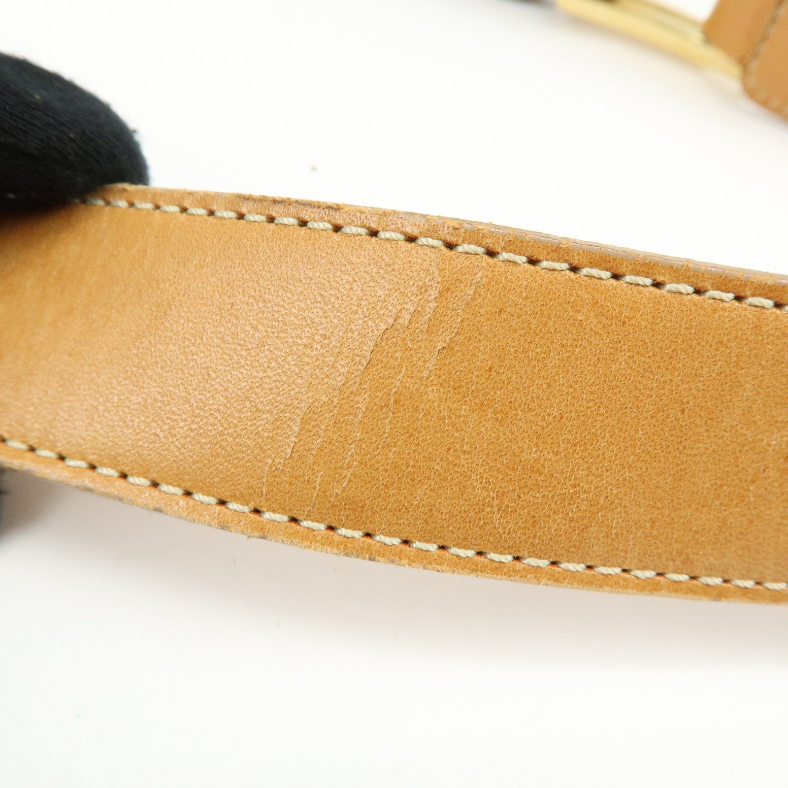 CELINE C Macadam Suede Leather Shoulder Bag Khaki