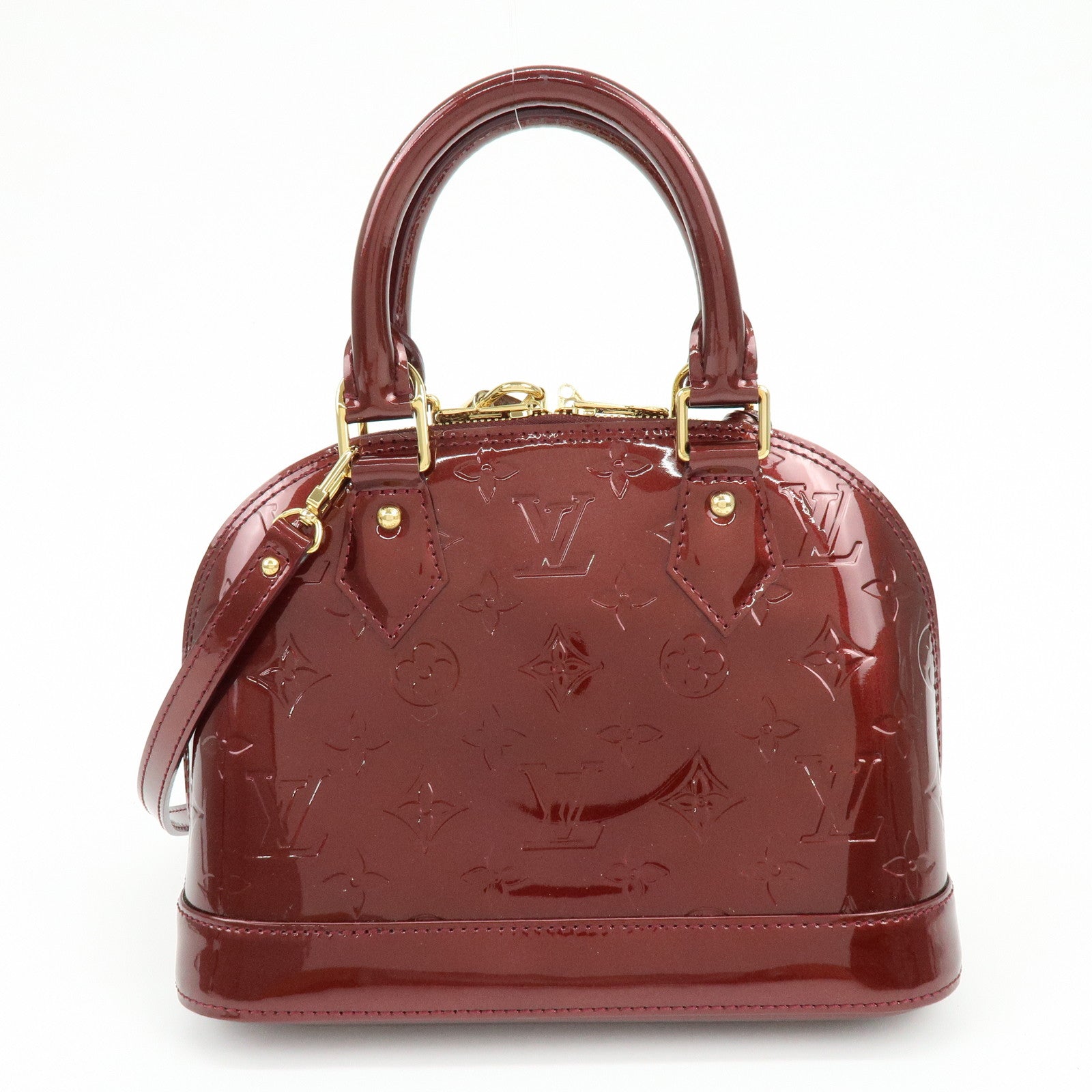 Louis Vuitton Monogram Vernis Alma BB 2Way Bag Rouge Forvist M91676