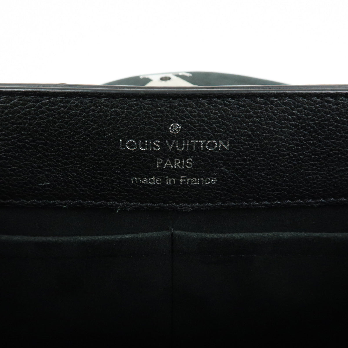 Louis Vuitton Lockme Ever MM Calf Leather 2Way Hand Bag Black M51395