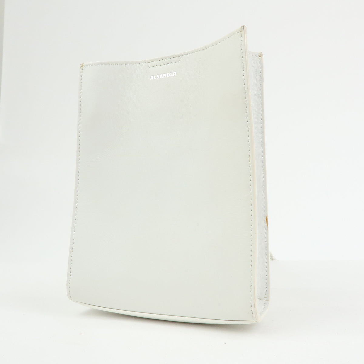 JIL SANDER Tangle Leather Shoulder Bag Crossbody Bag White